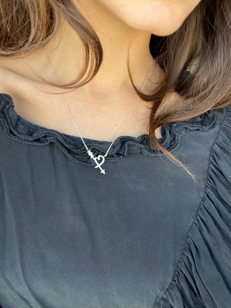 Tiffany & Co Graffiti Heart & Arrow necklace