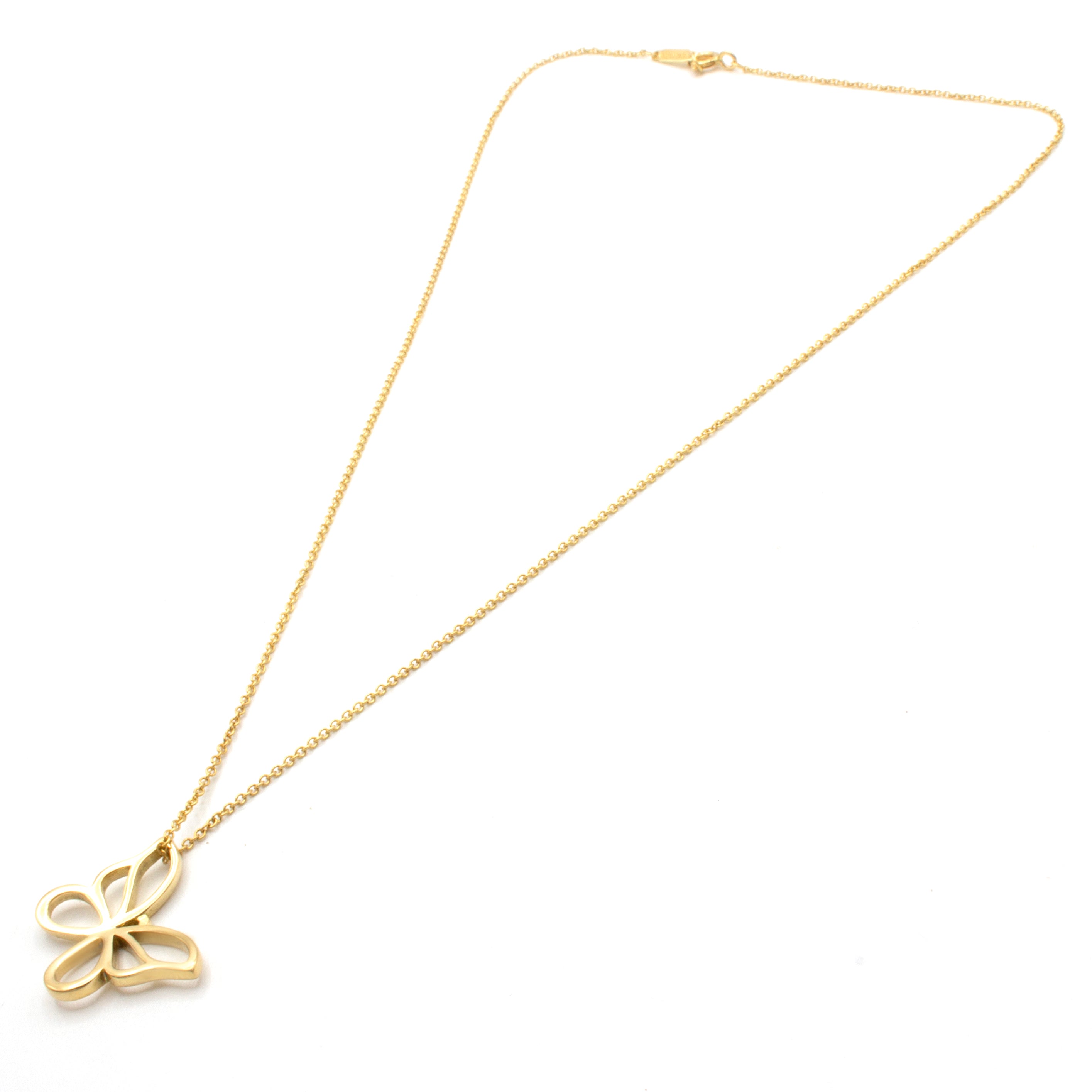 Tiffany & Co. Platinum and Diamond Garden Butterfly Pendant Necklace -  Yoogi's Closet