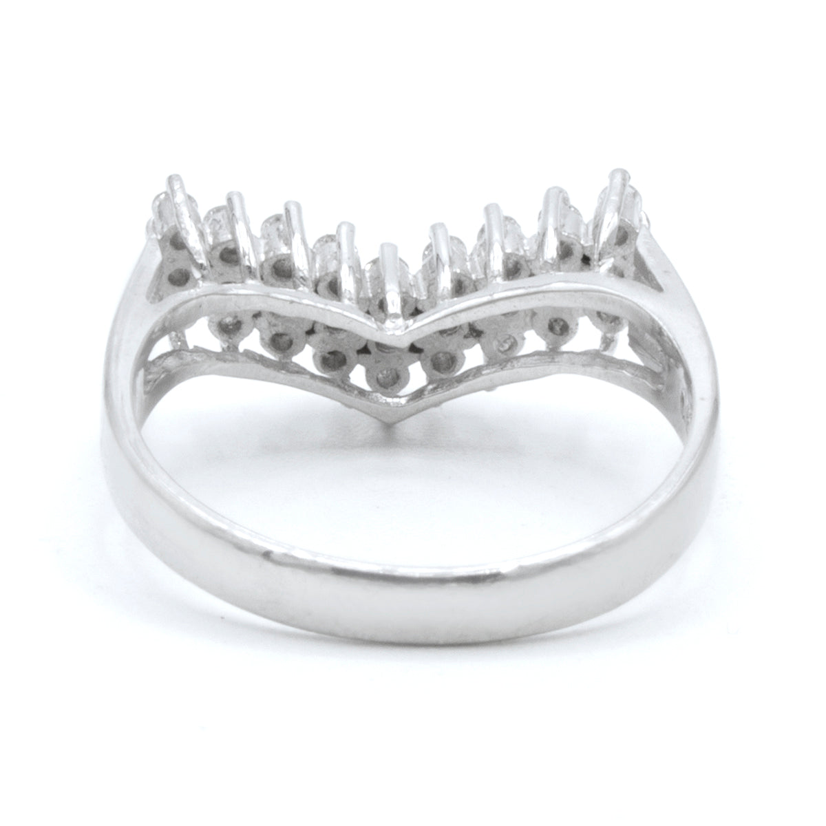 [NON SIGNÉ] platinum and diamond ring SIZE 55
