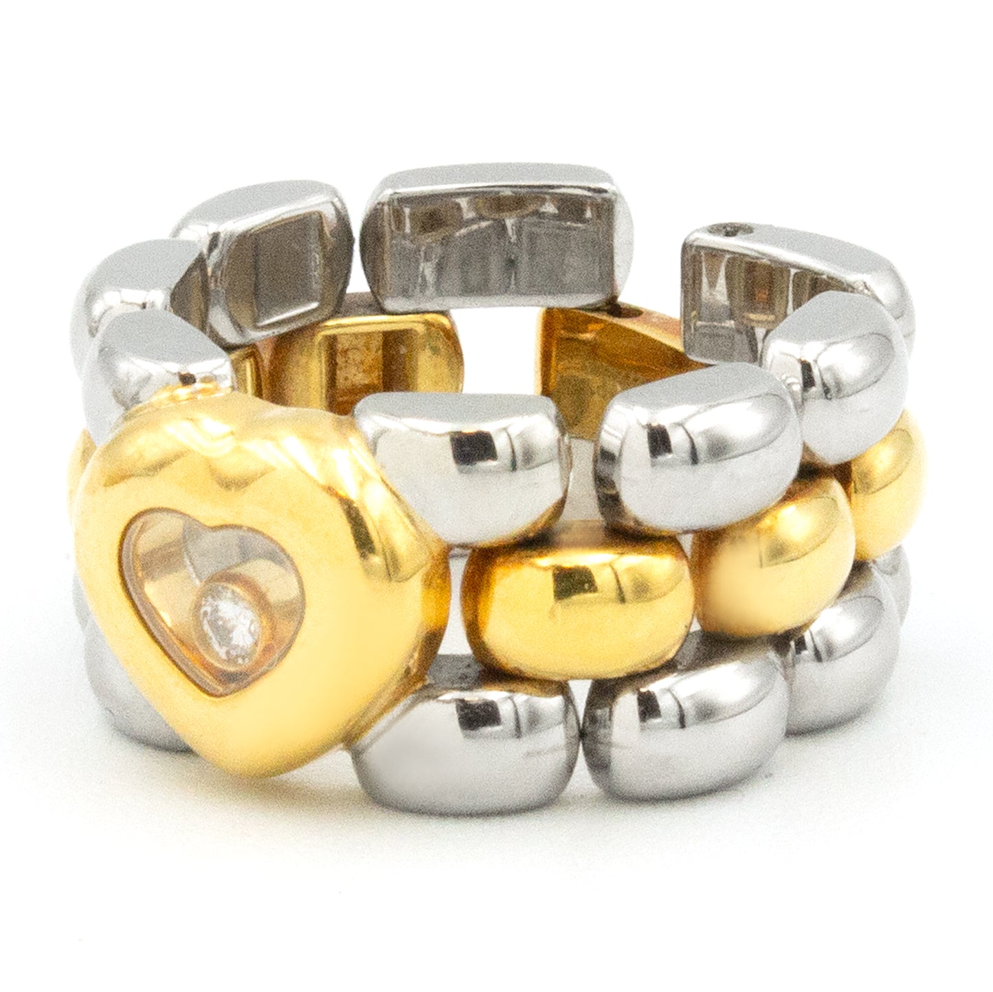 Chopard Happy Diamonds yellow gold ring Sz 52