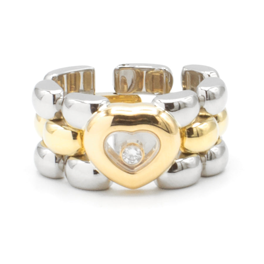 Chopard Happy Diamonds yellow gold ring Sz 48
