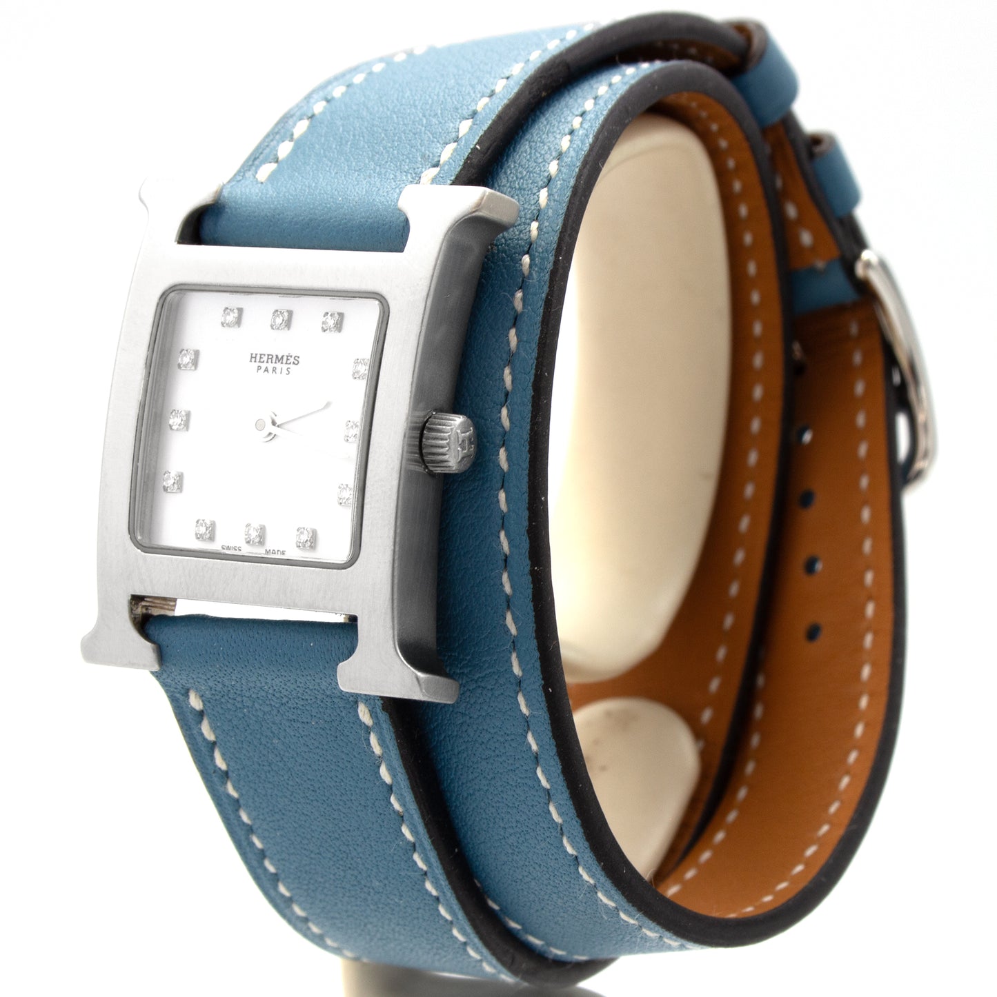 Hermès Heure H HH1.210 diamonds watch