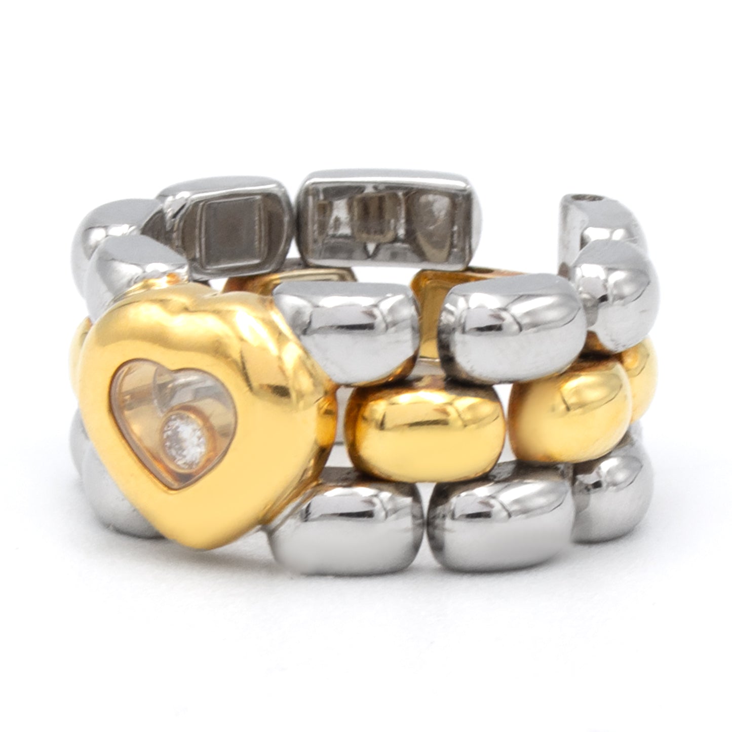 Chopard Happy Diamonds yellow gold ring Sz 52,5
