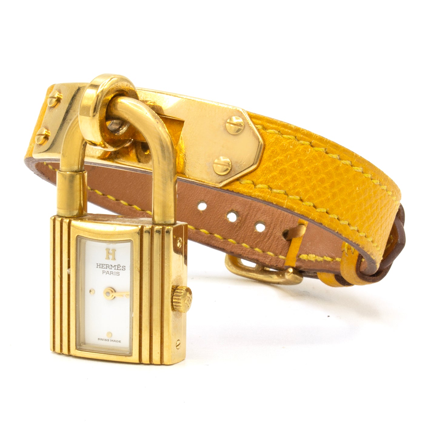 Hermès Kelly Watch Bracelet Epsom Yellow