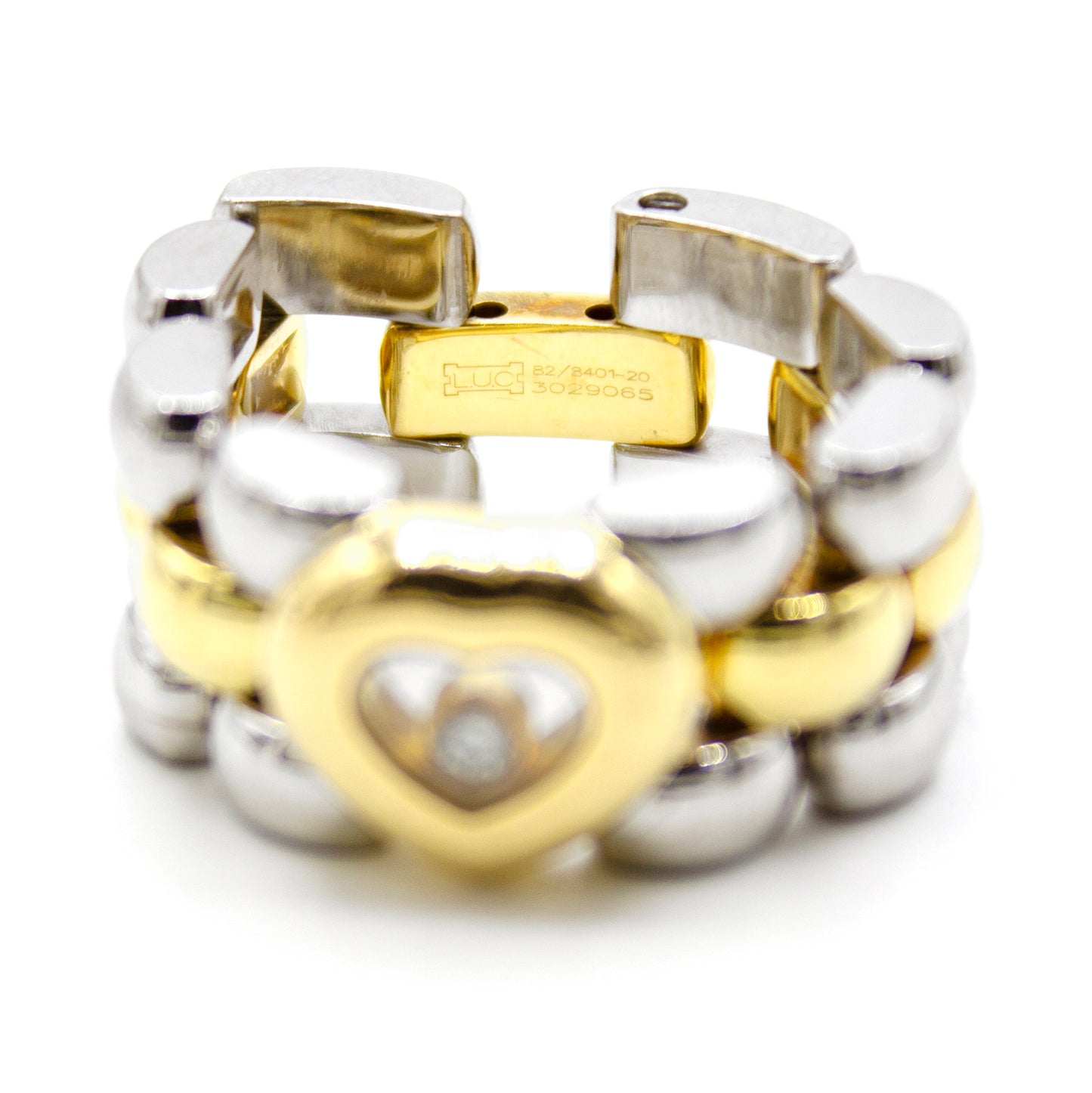Chopard Happy Diamonds yellow gold ring Sz 52,5