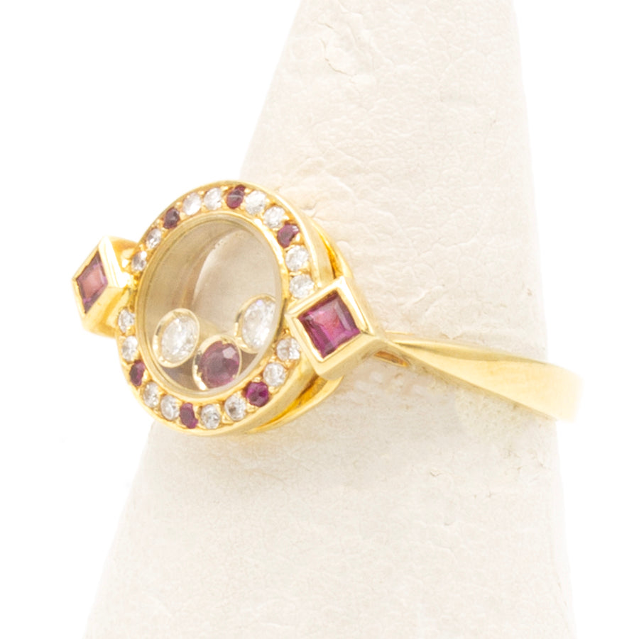 Chopard Happy Diamonds ruby ring SIZE 52
