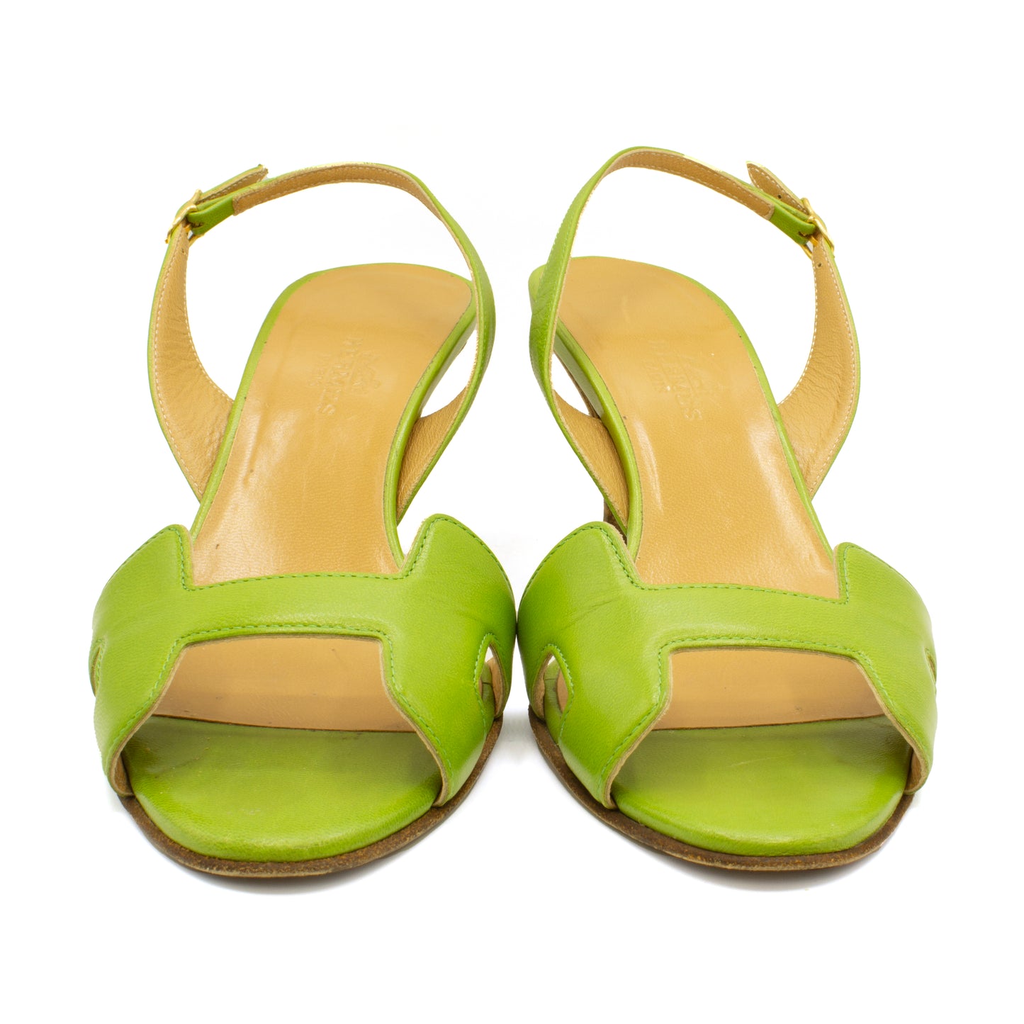 Hermes sandals green shoes