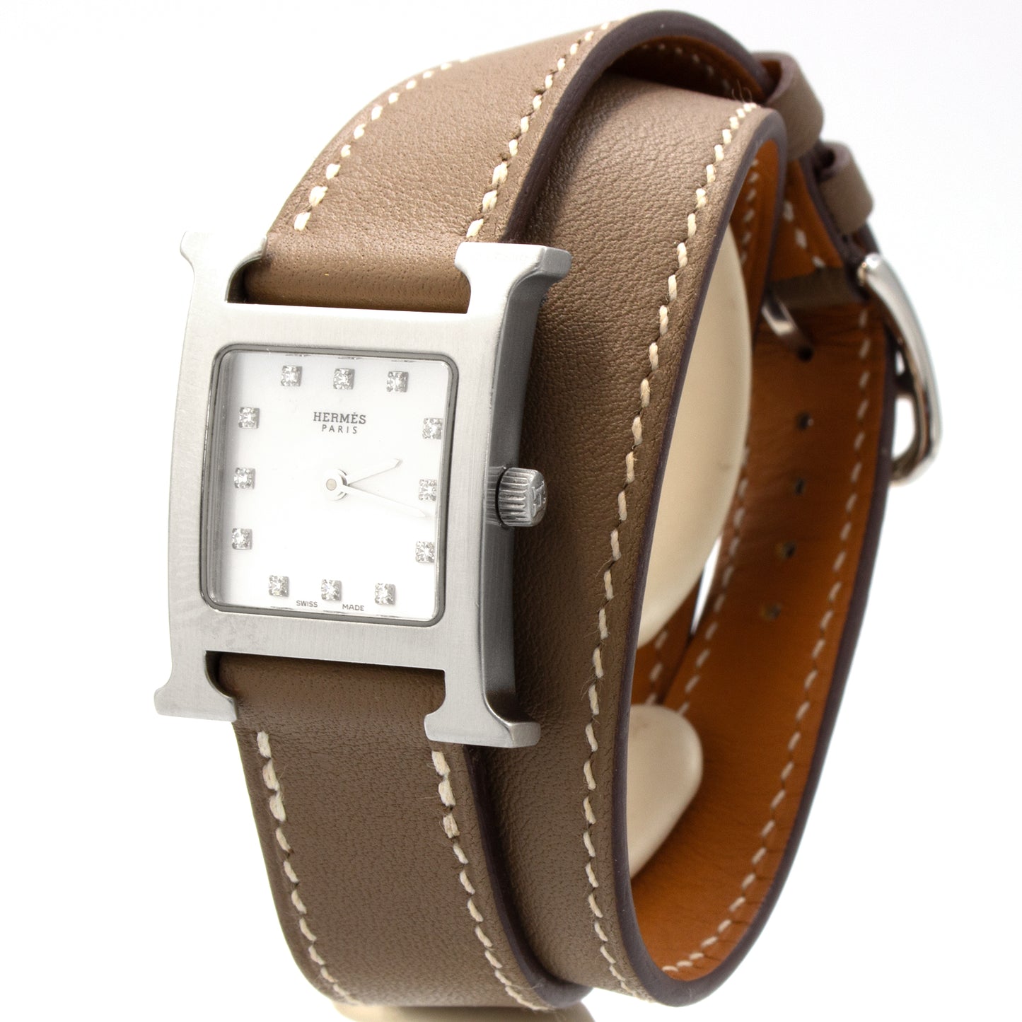 Hermès Heure H HH1.210 diamonds watch