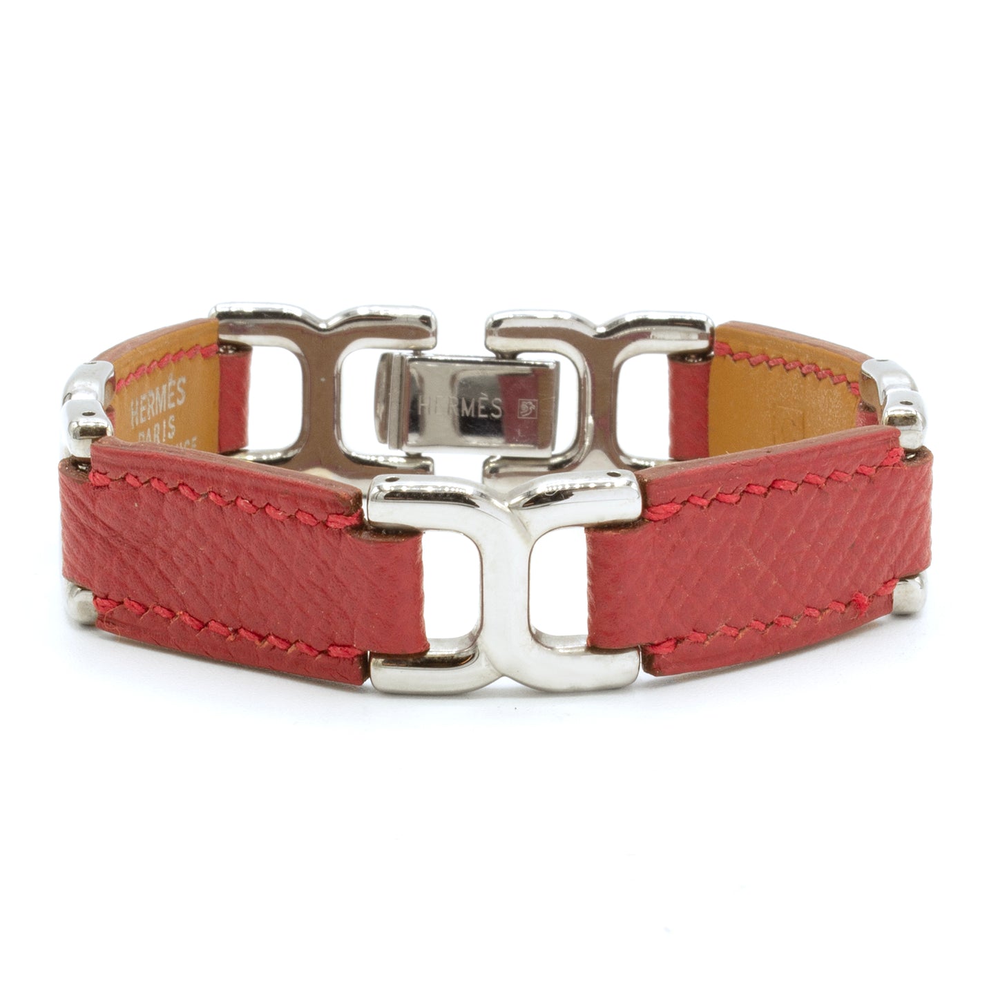 Hermès H link leather bracelet
