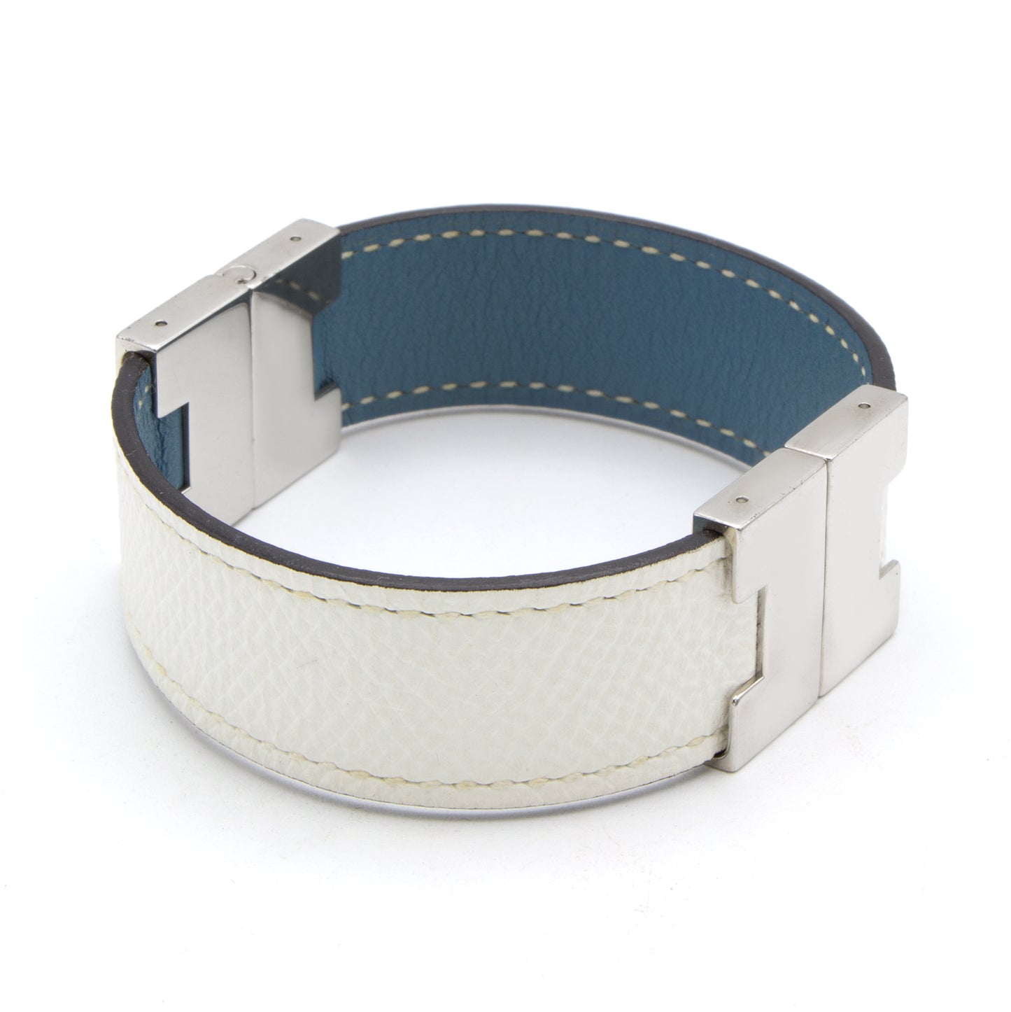 Hermès H Metal & Cuir bracelet