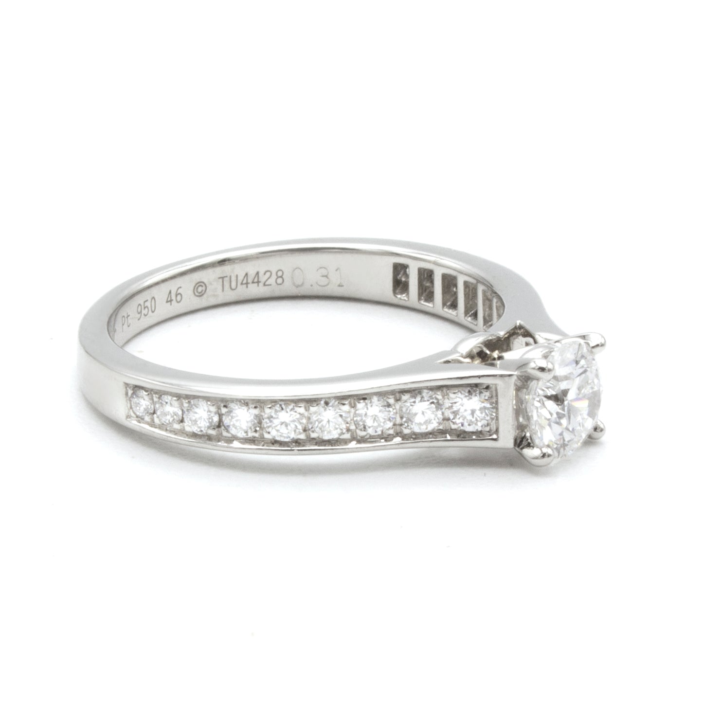 Cartier Solitaire 1895 ring 0,31ct Sz 46
