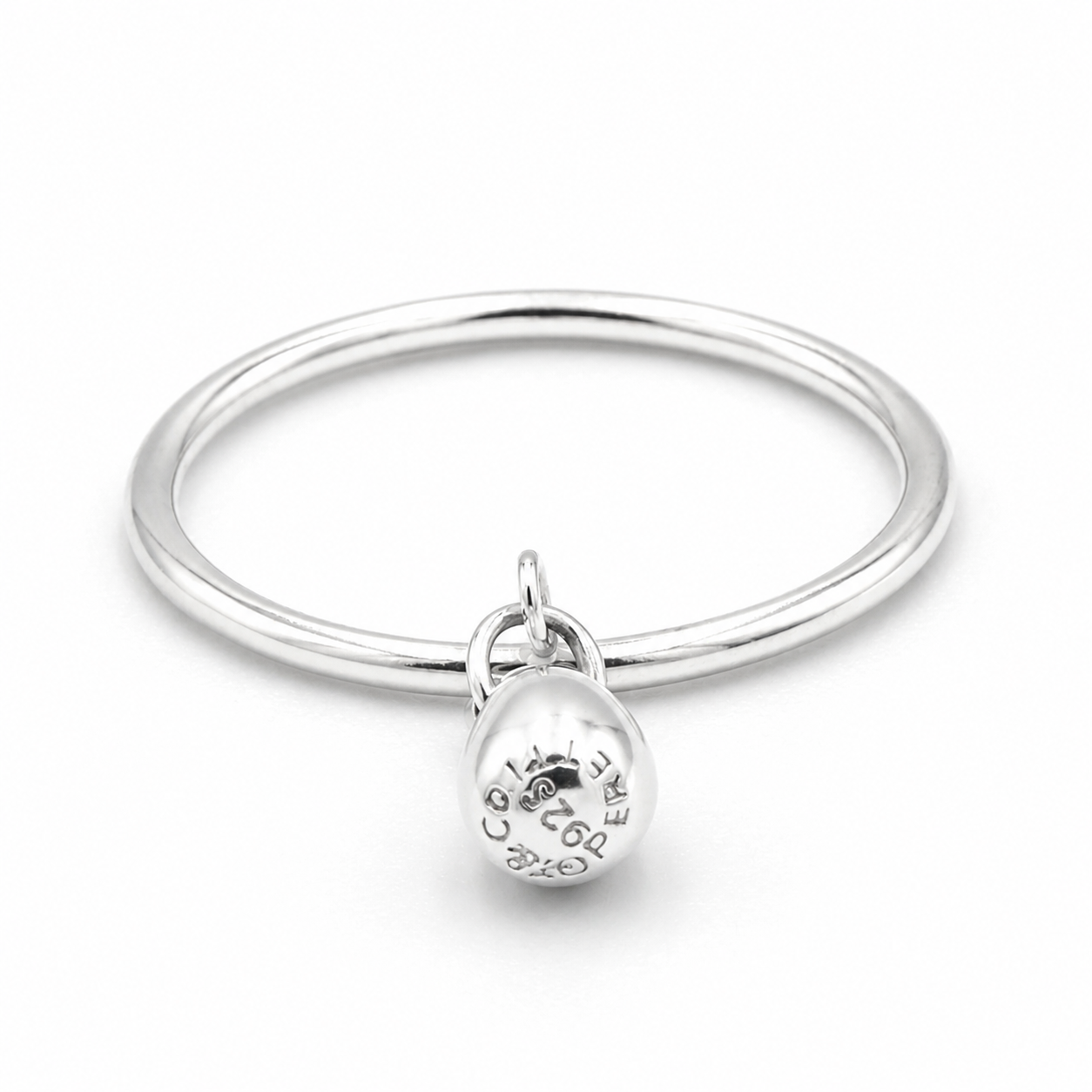 Tiffany & Co Teardrop argent ring SIZE 52