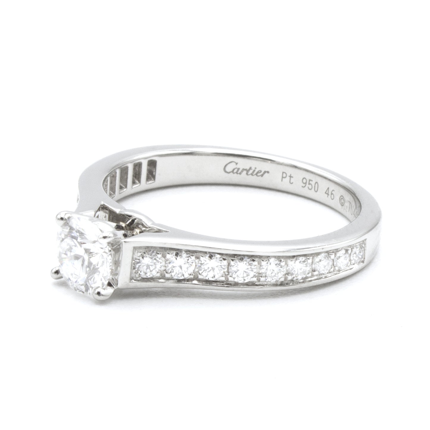 Cartier Solitaire 1895 ring 0,31ct Sz 46