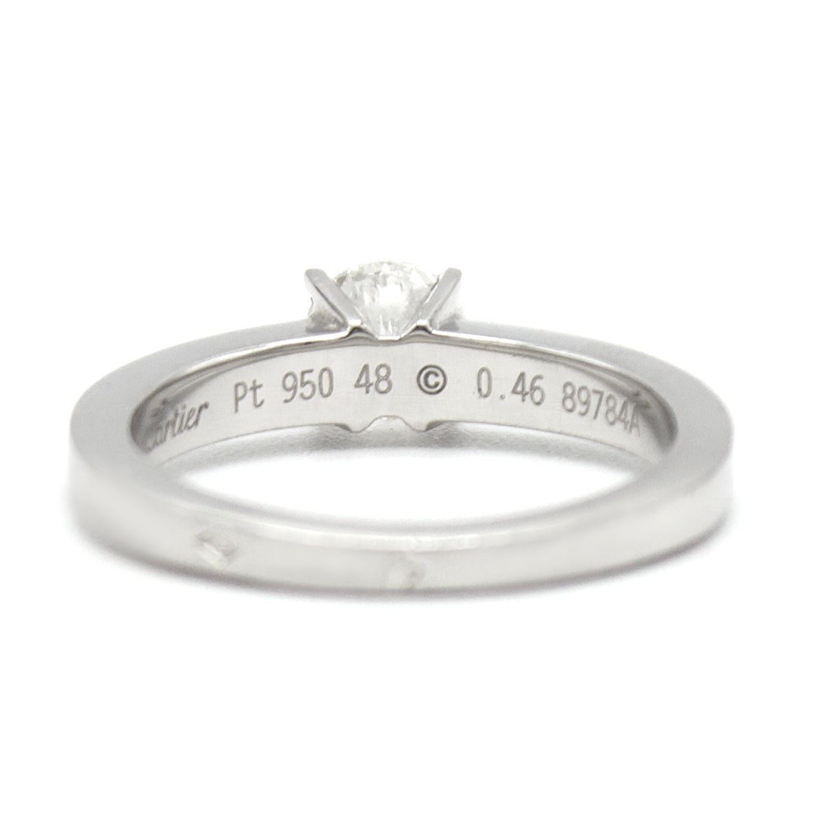 Cartier Solitaire declaration ring 0,46ct Sz 48