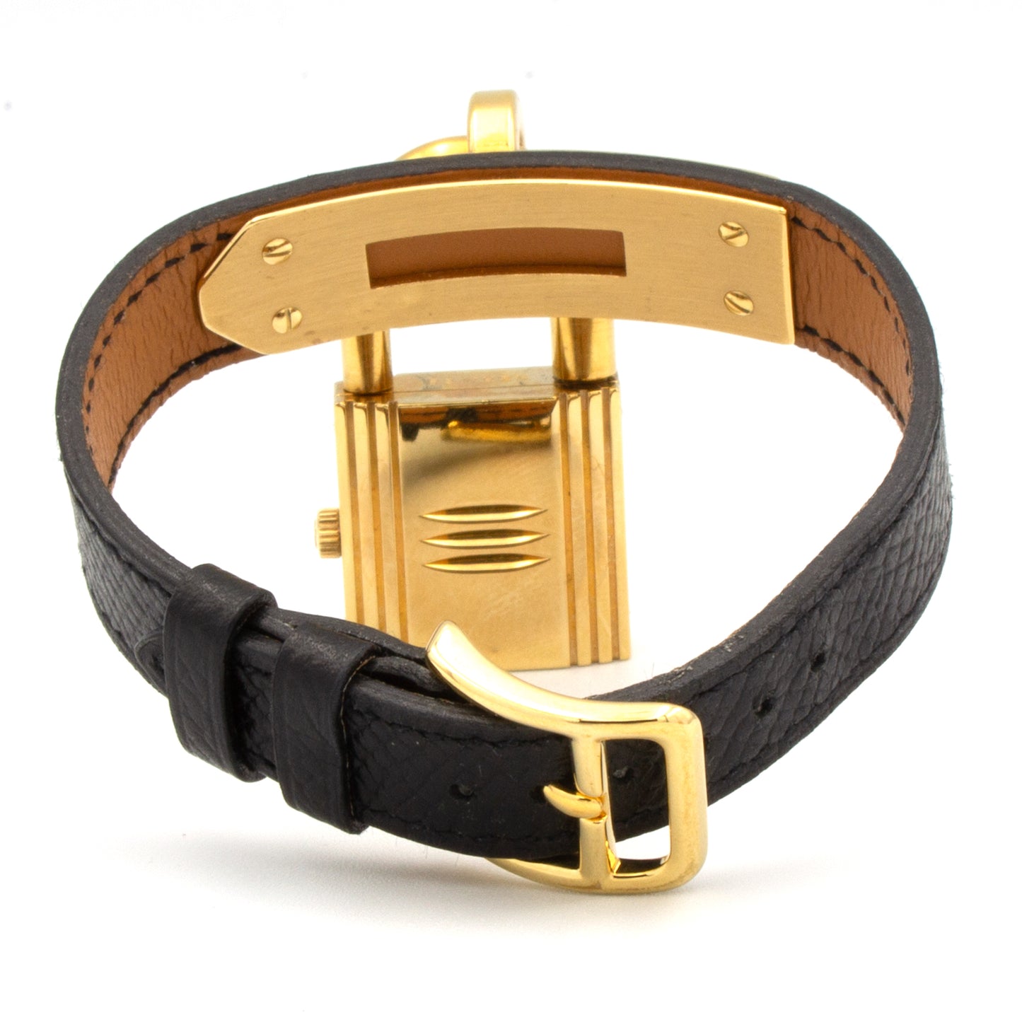 Hermès Kelly plaqué or watch