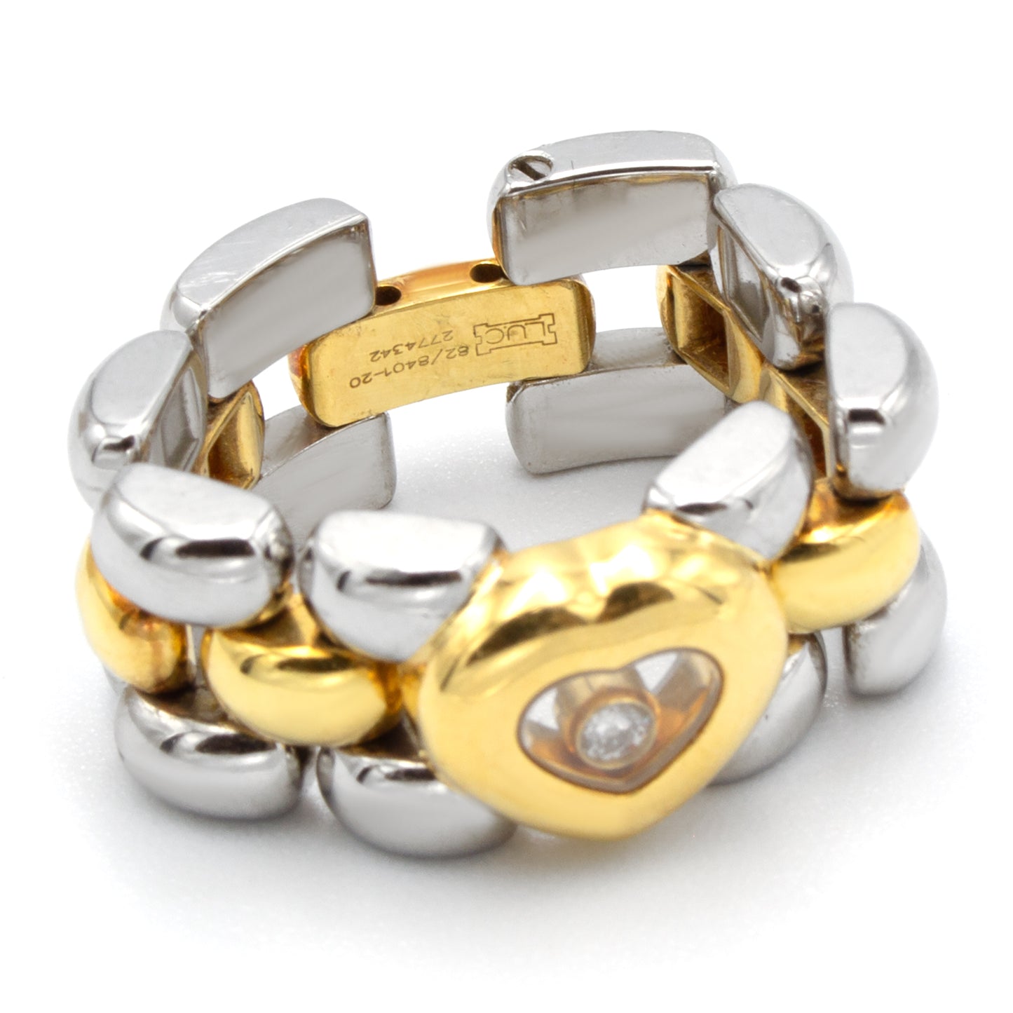 Chopard Happy Diamonds yellow gold ring Sz 52