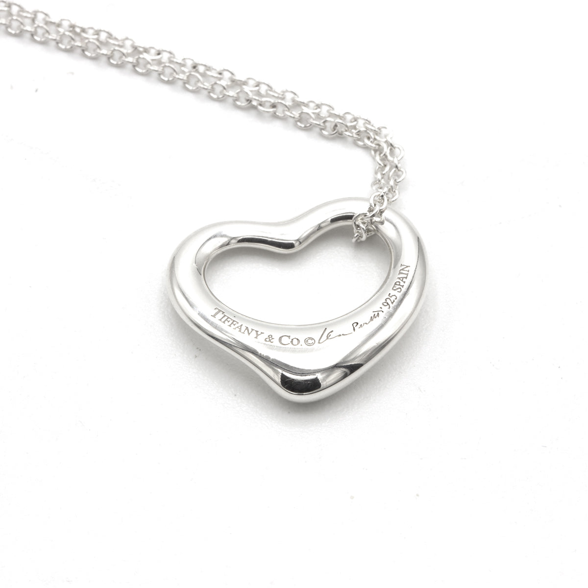 Tiffany & Co Open Heart 22mm necklace 6,9g