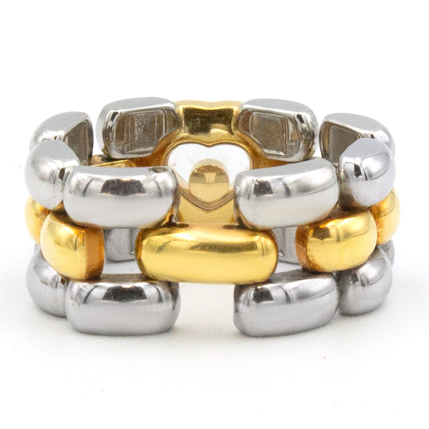 Chopard Happy Diamonds yellow gold ring Sz 52