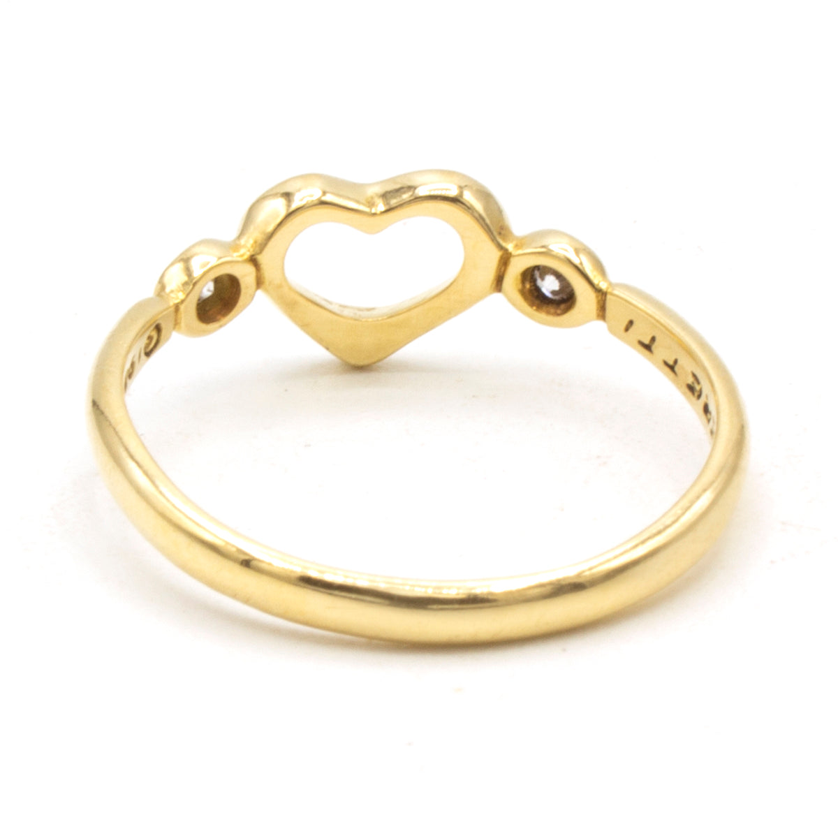 Tiffany & Co Open Heart 18K diamonds ring Sz 51