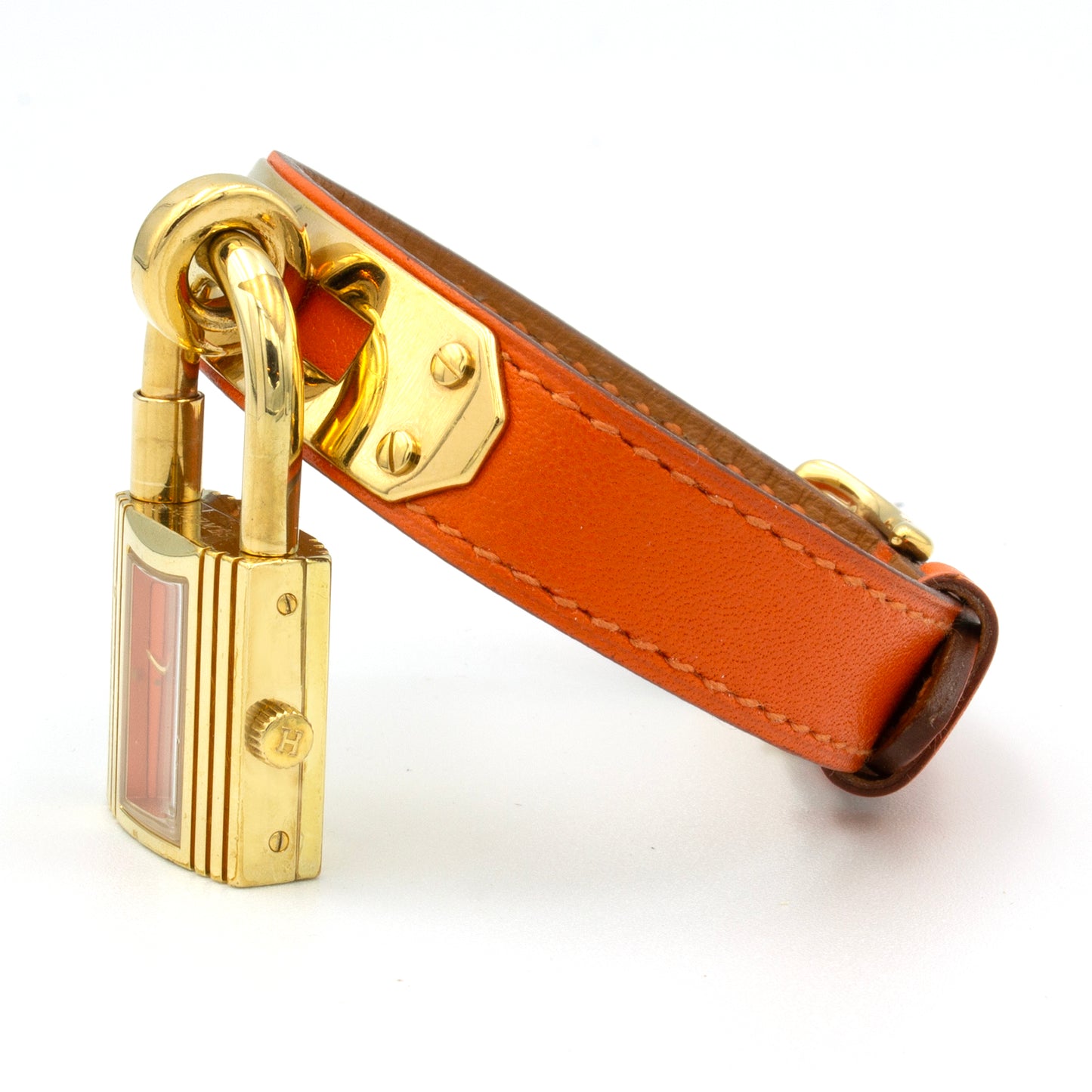 Hermès Kelly orange watch