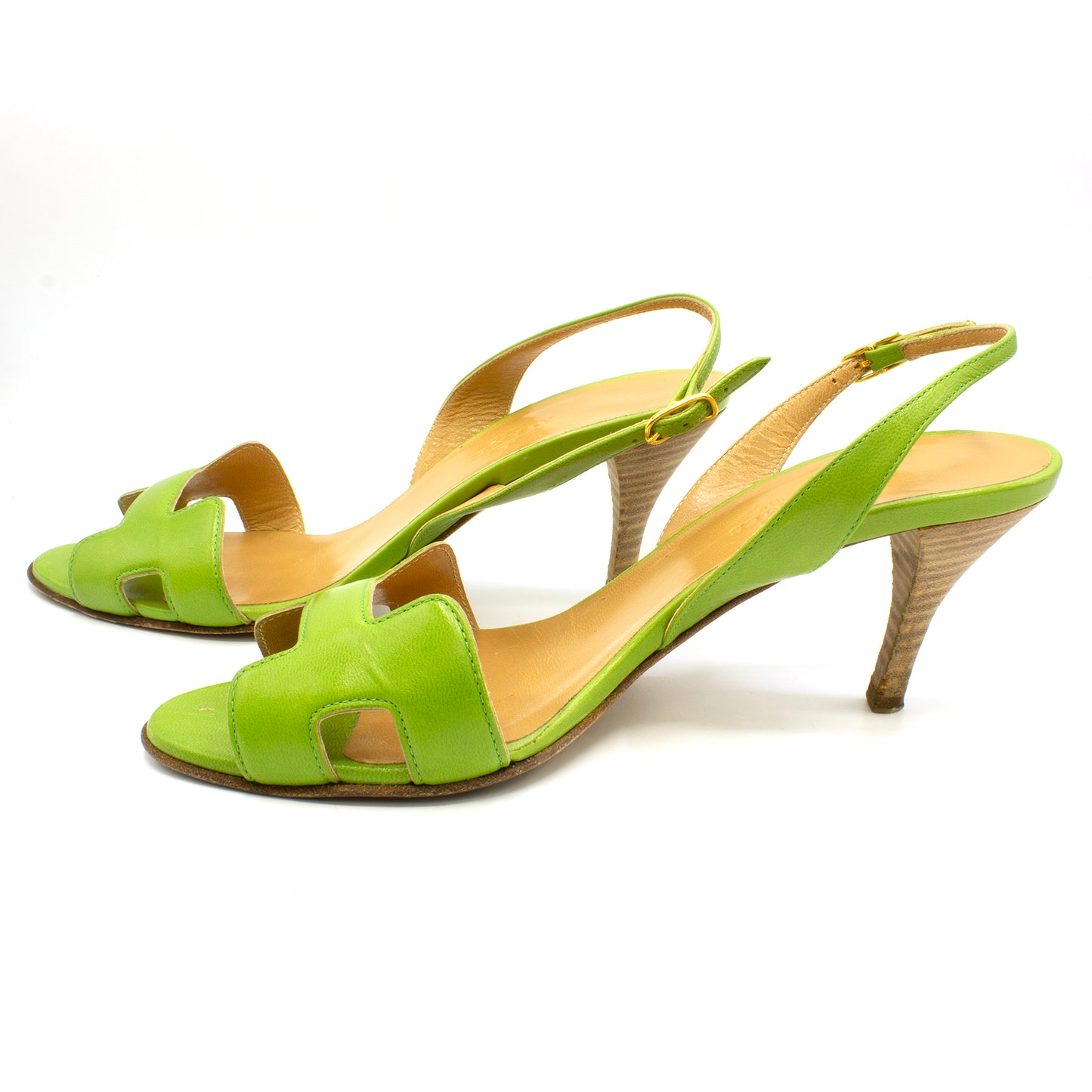 Hermes sandals green shoes