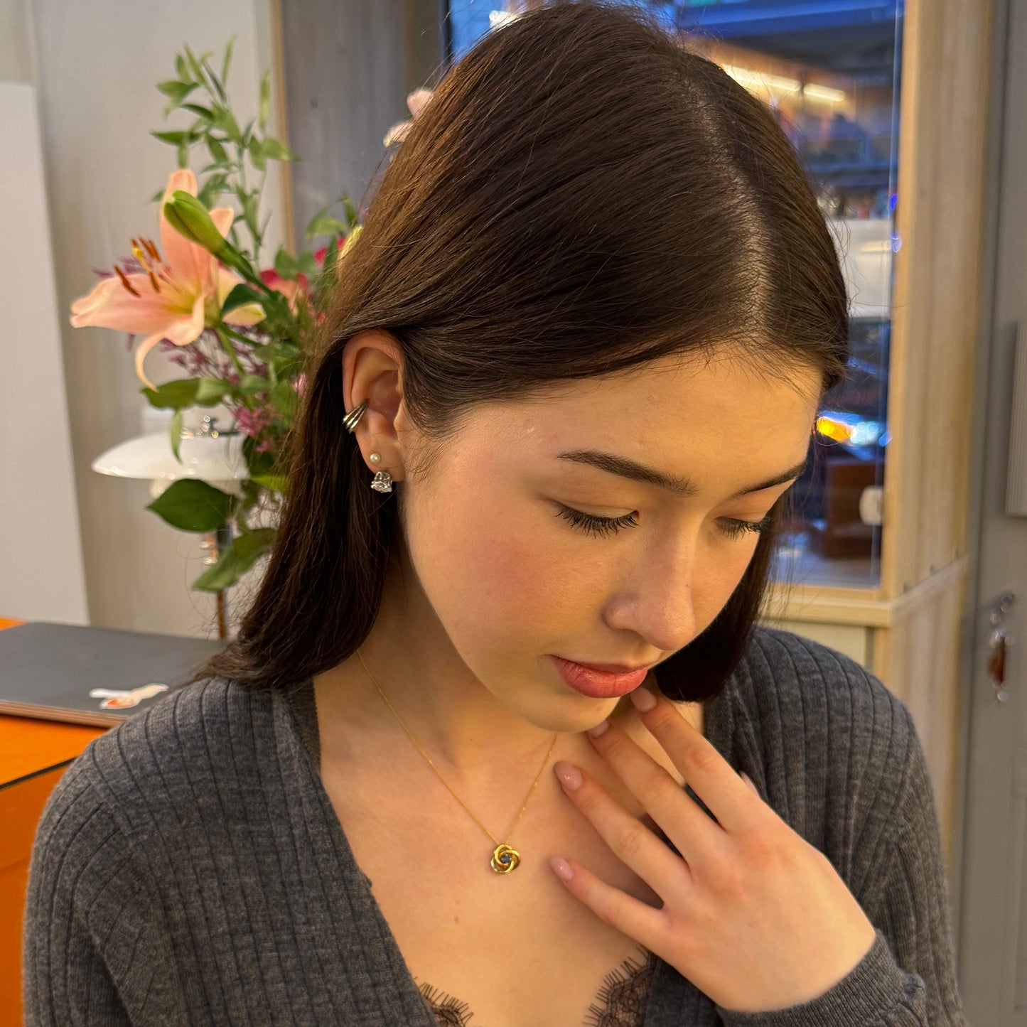 Tiffany & Co Triple Round Sapphire necklace