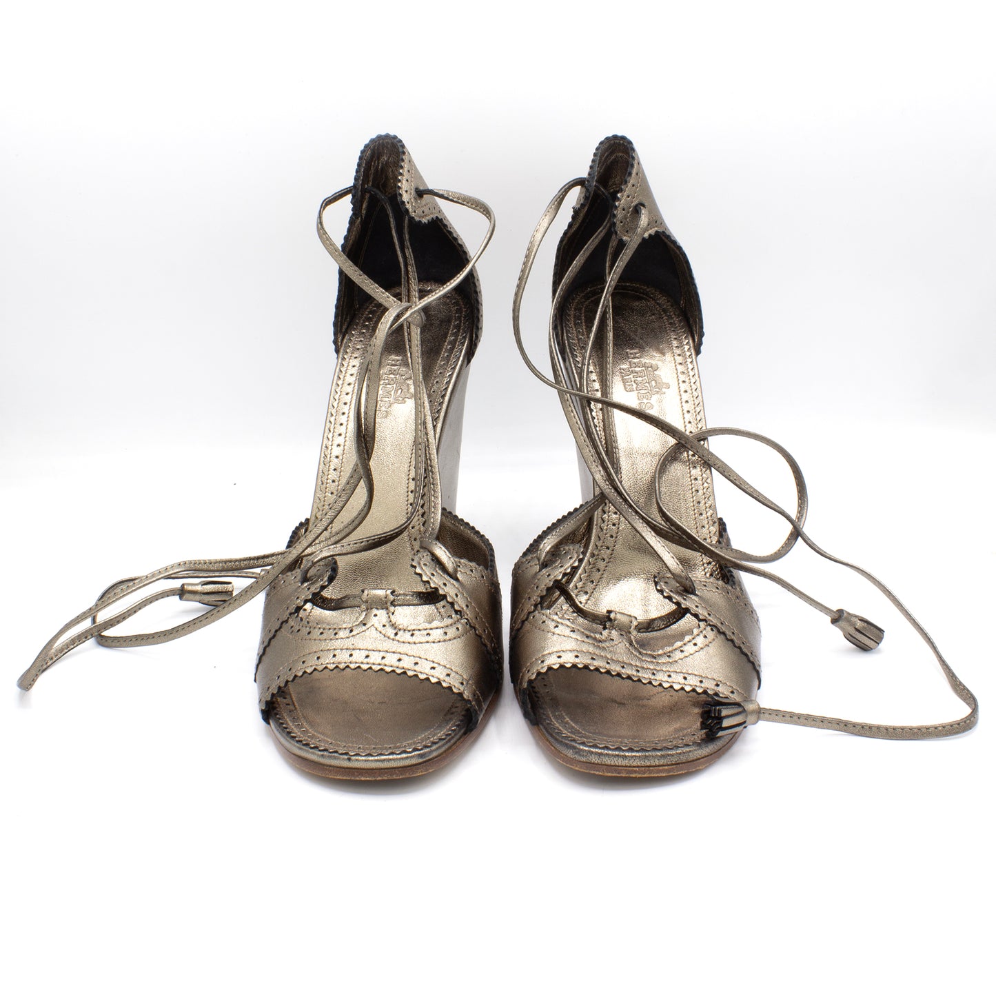 Hermès sandals metal SZ 37,5