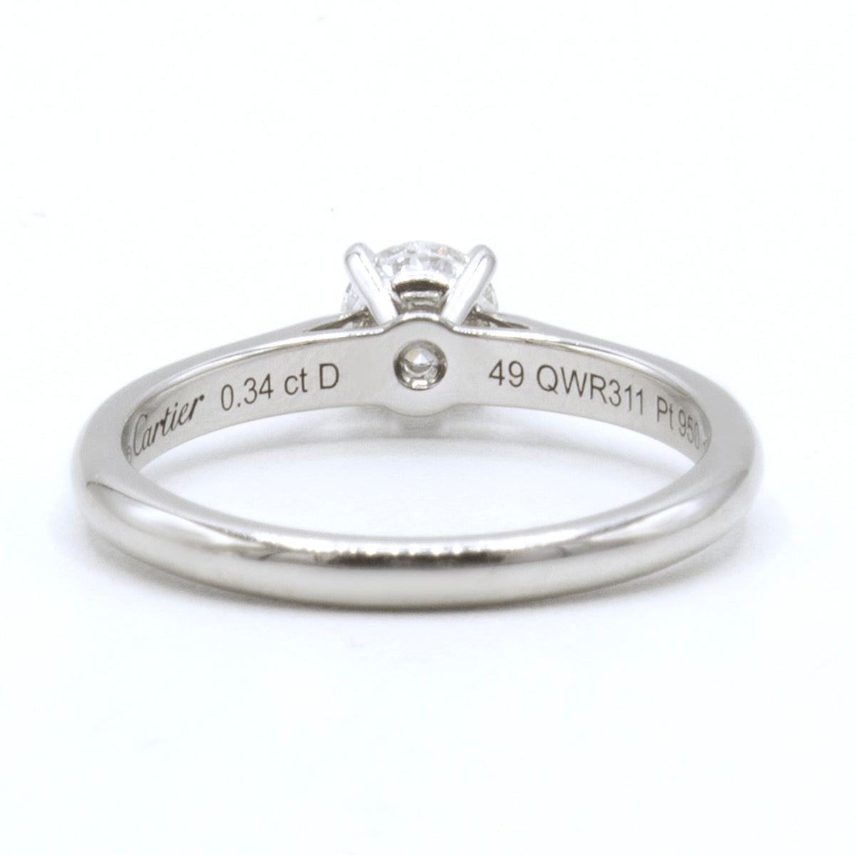 Cartier Solitaire ring 0,34ct Sz 49