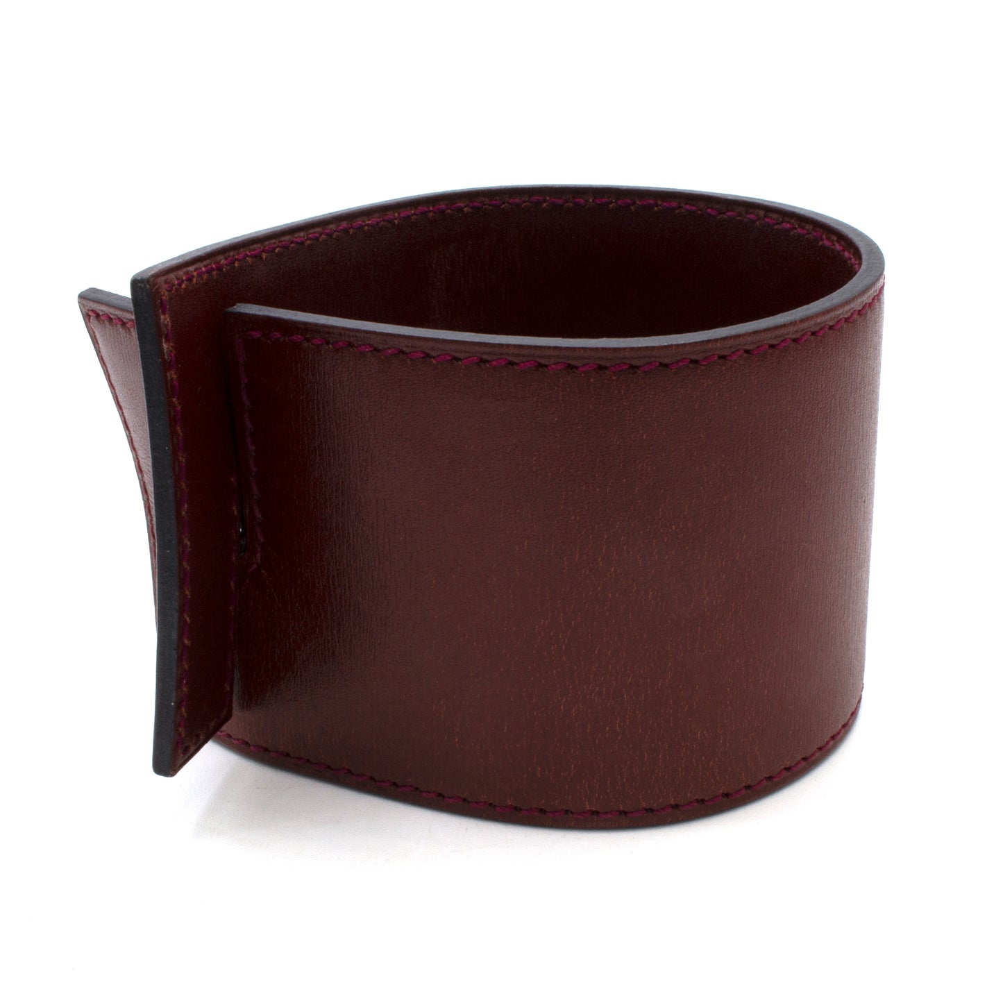 Hermès bangle burgundy leather bracelet