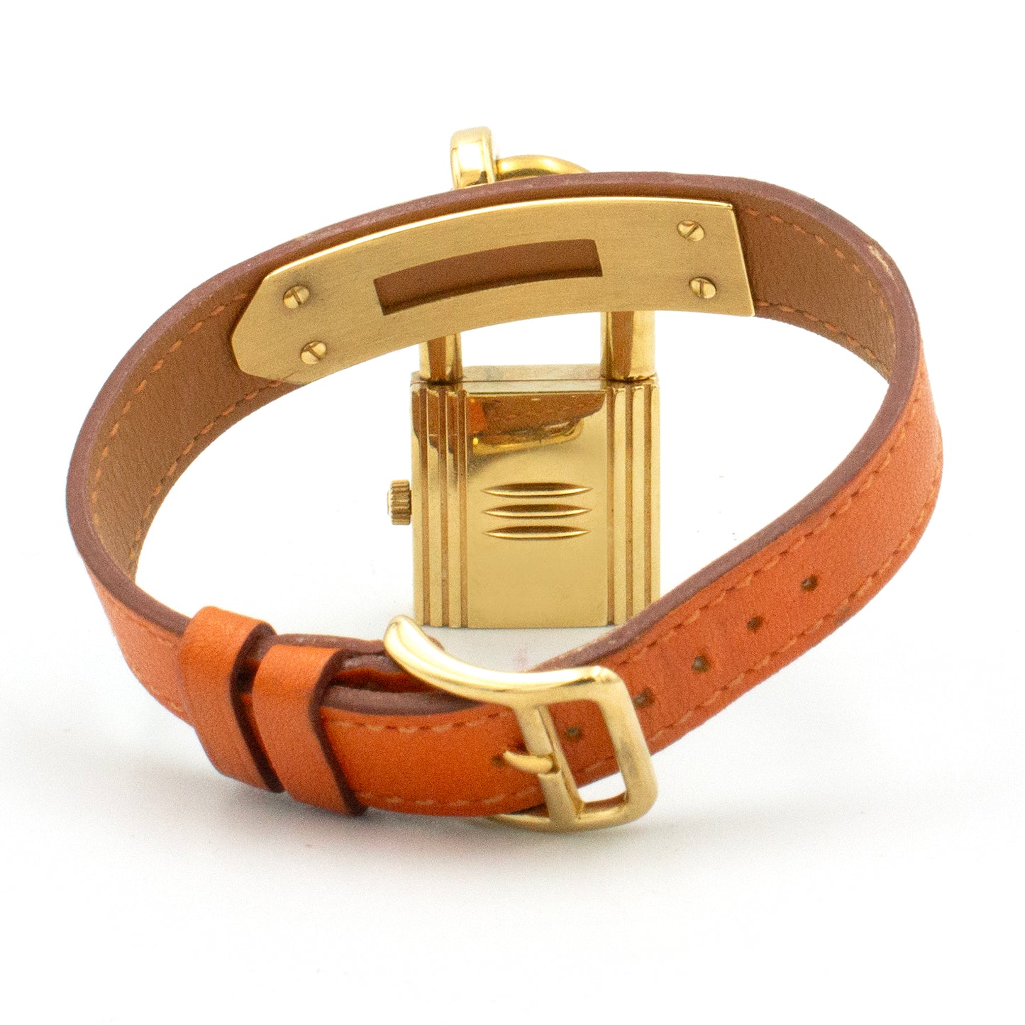 Hermès Kelly orange watch