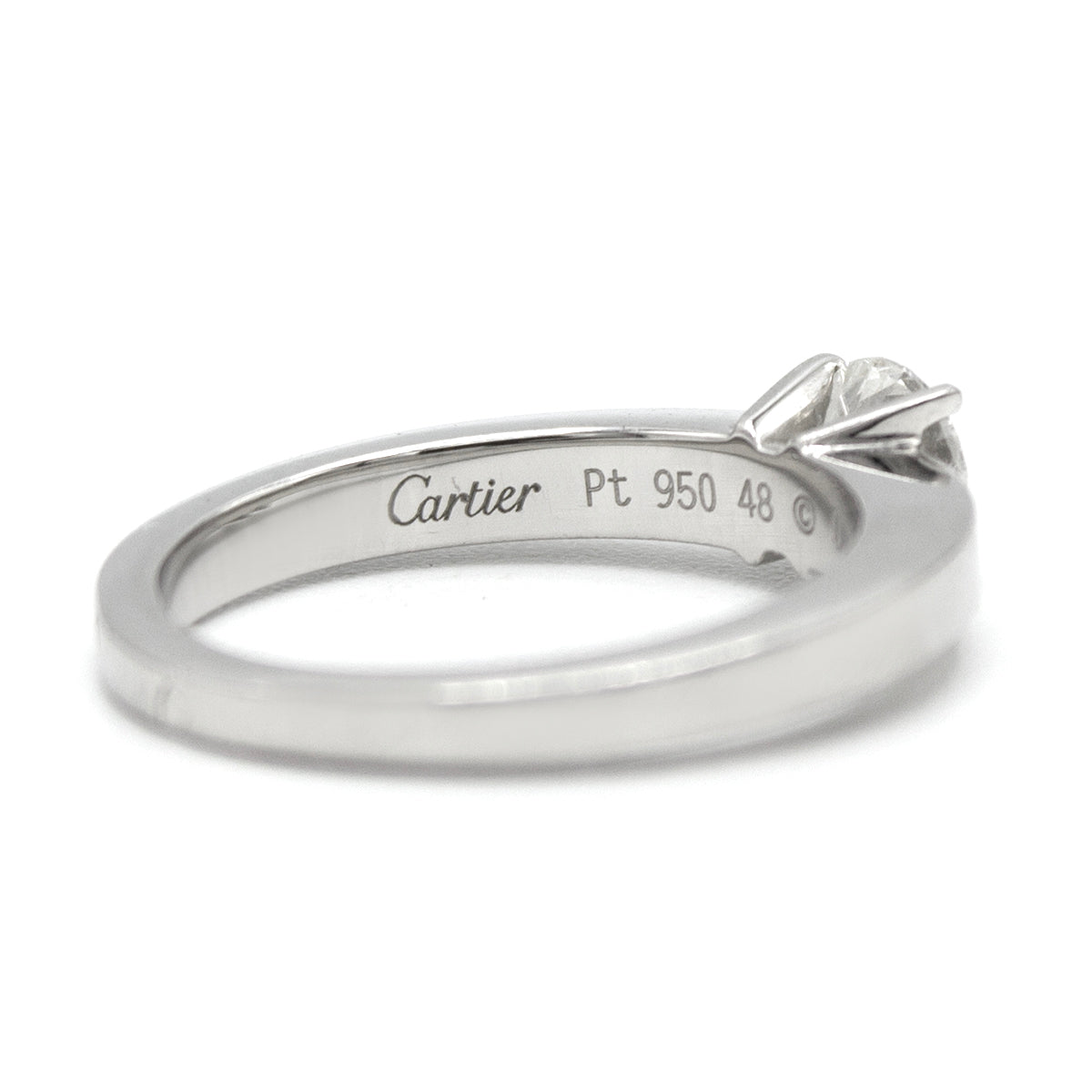Cartier Solitaire declaration ring 0,46ct Sz 48