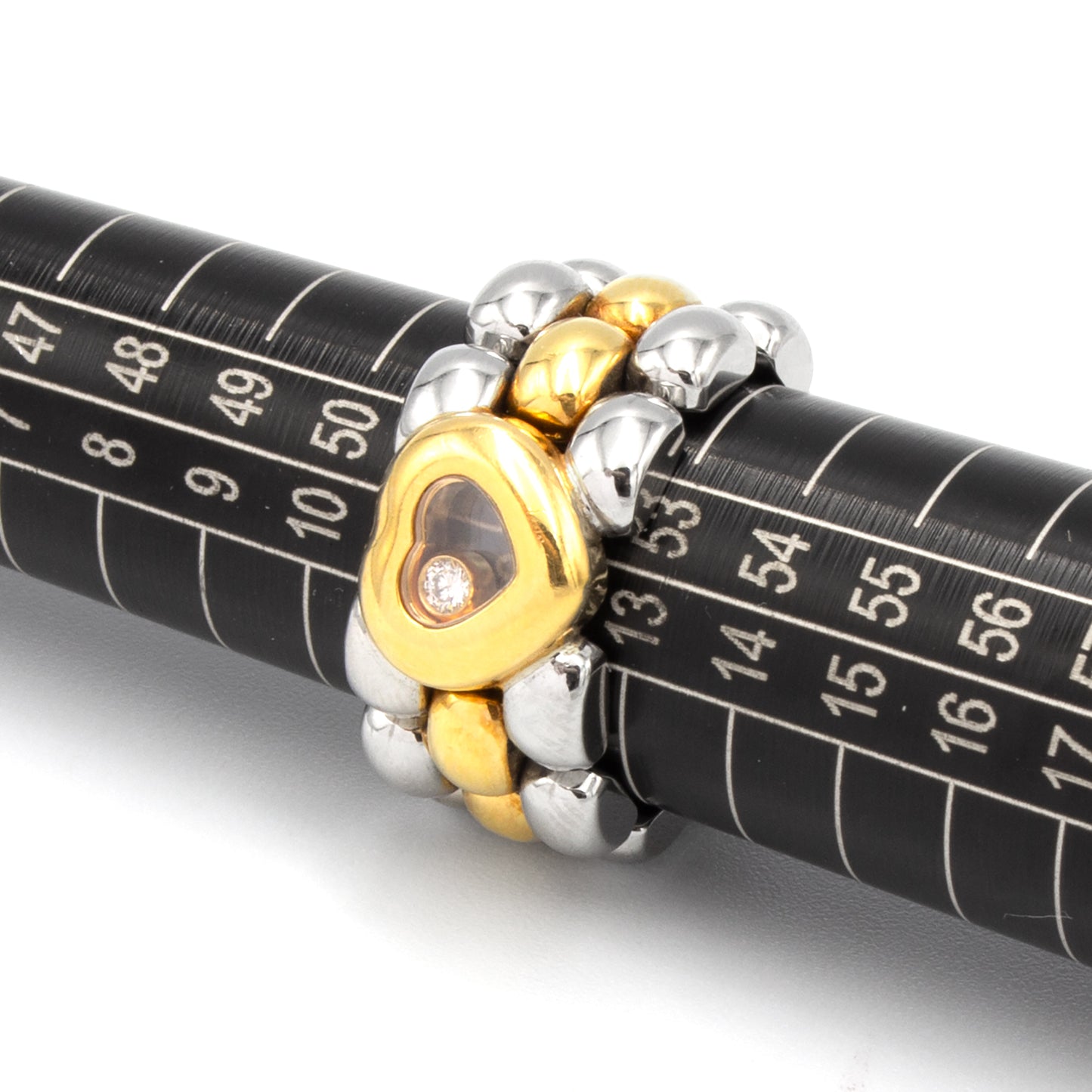 Chopard Happy Diamonds yellow gold ring Sz 52