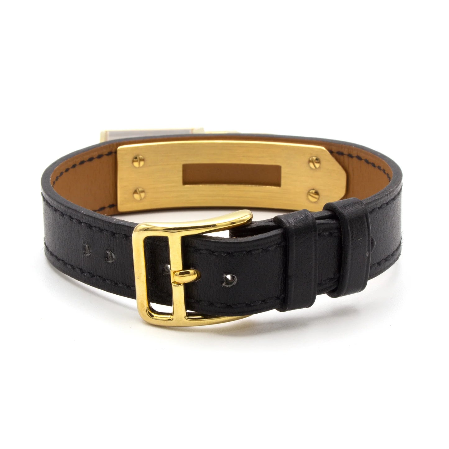 Hermès Kelly plaqué or watch