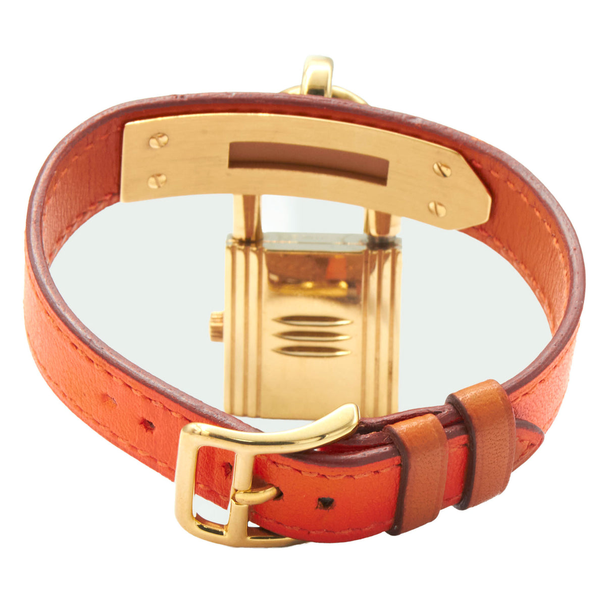 Hermès Kelly orange watch