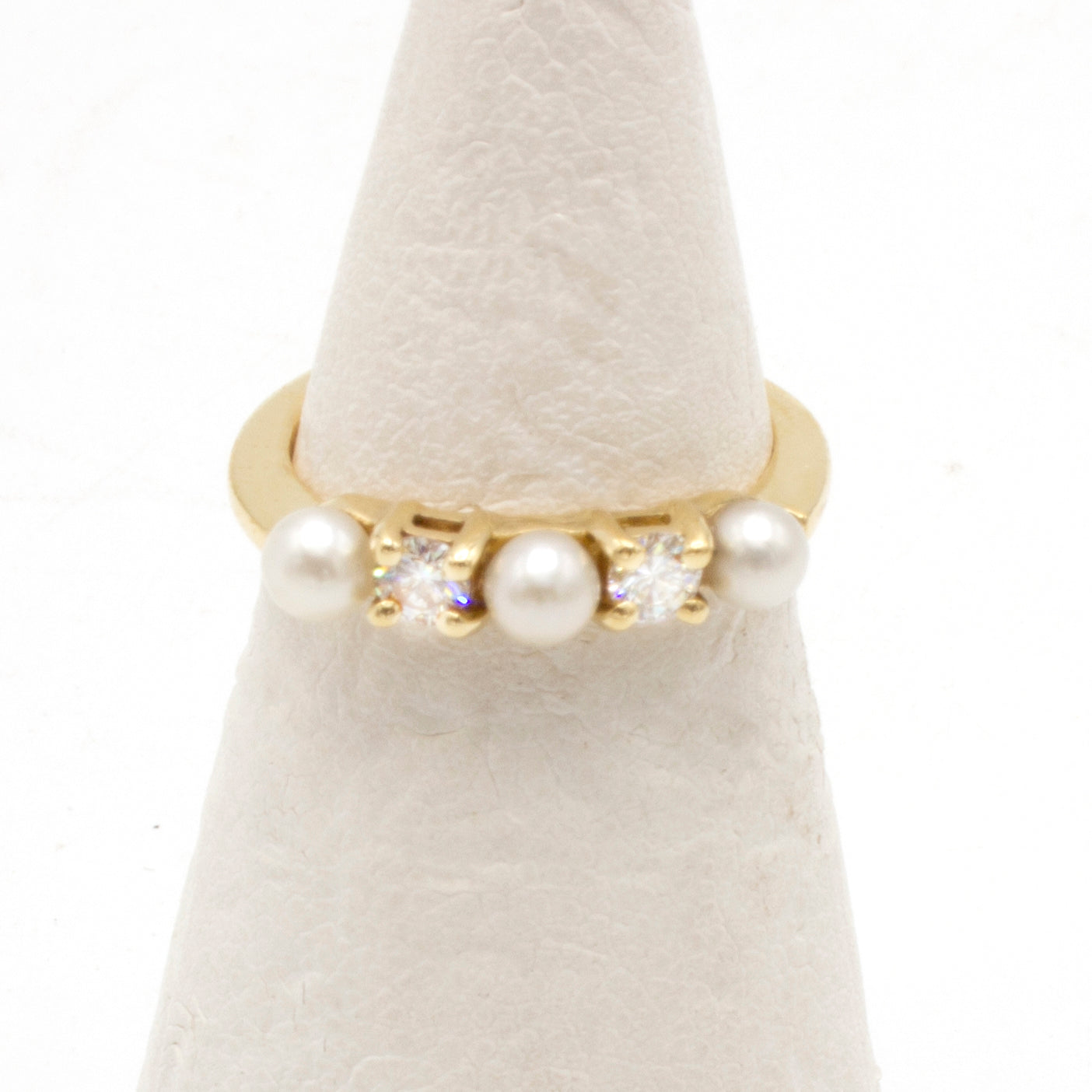 Tiffany & Co Pearl & Diamonds ring Sz 43