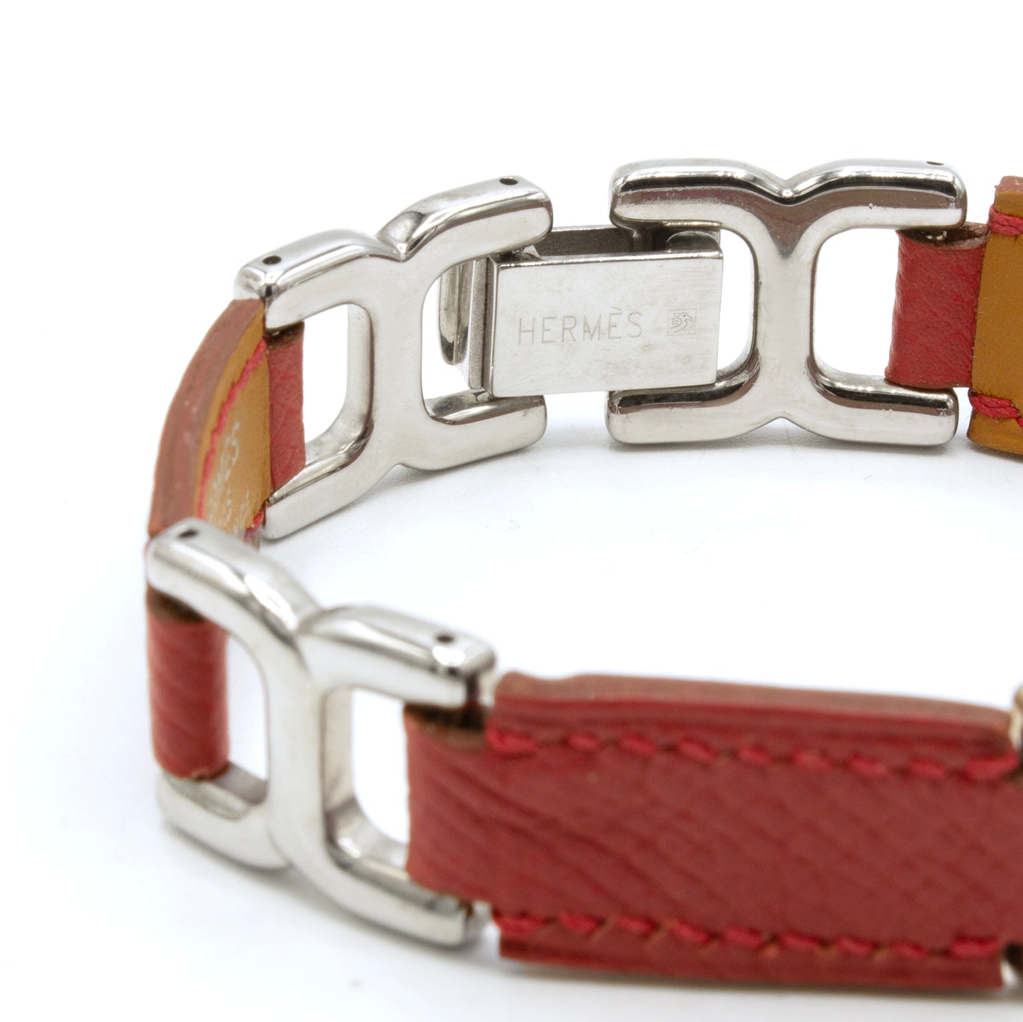 Hermès H link leather bracelet