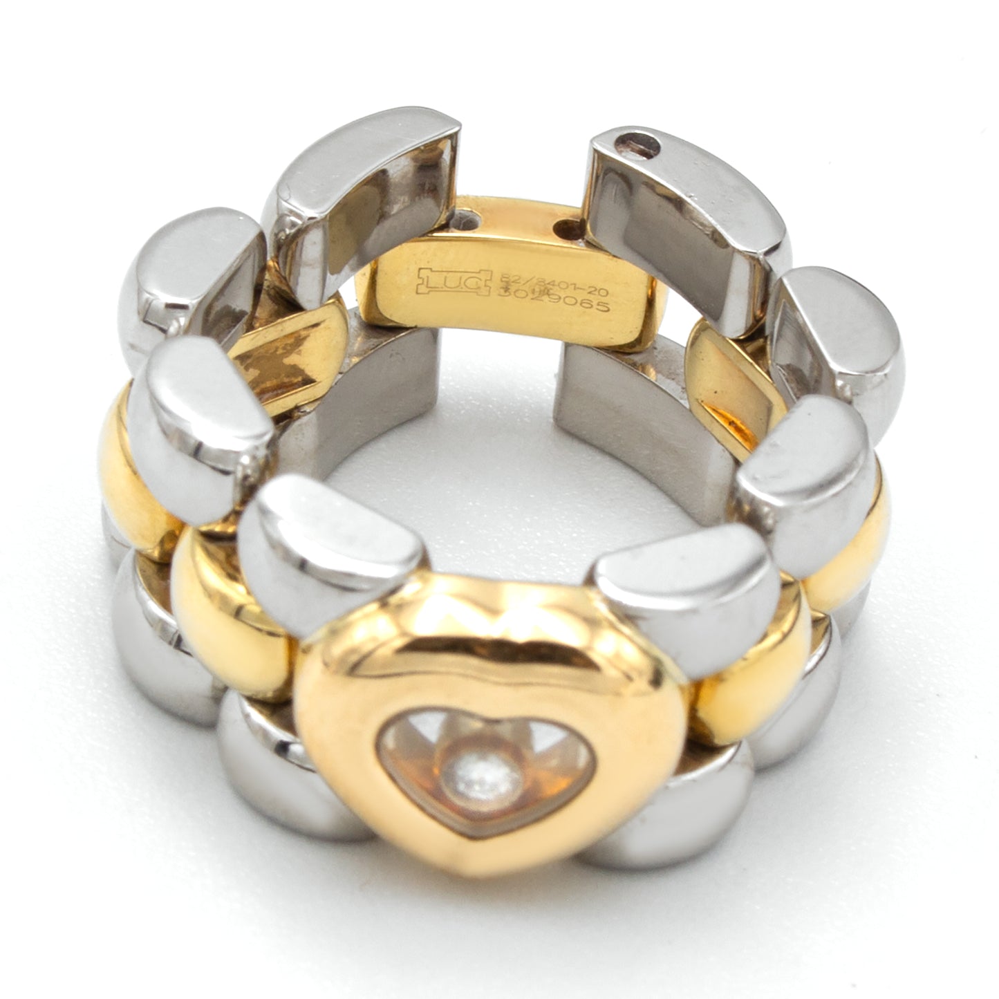 Chopard Happy Diamonds yellow gold ring Sz 52,5