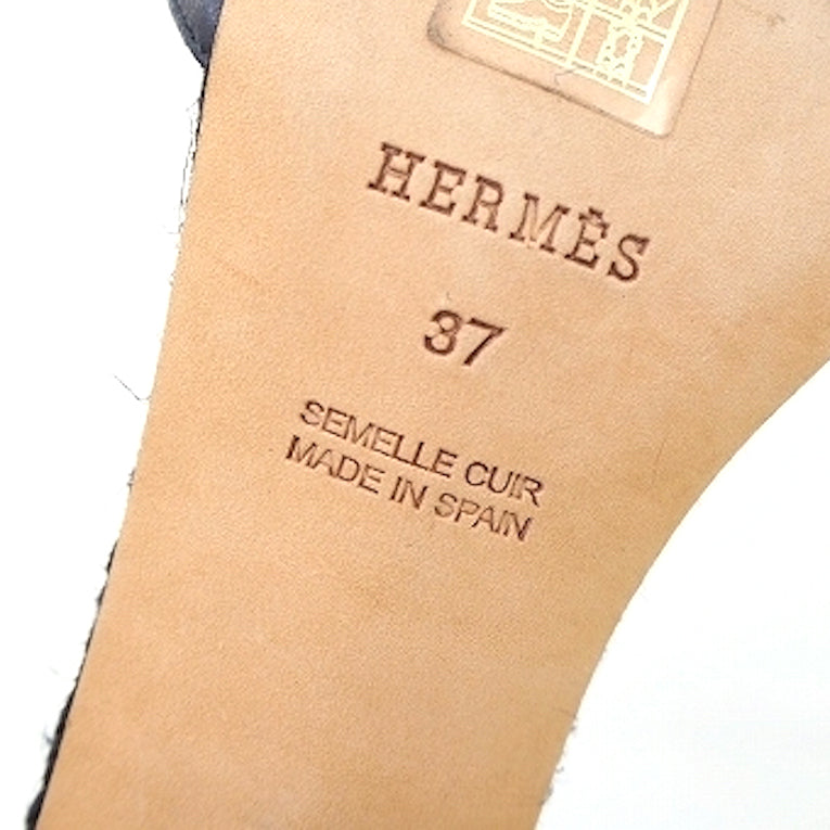 Hermès sandals corde tressée SZ 37
