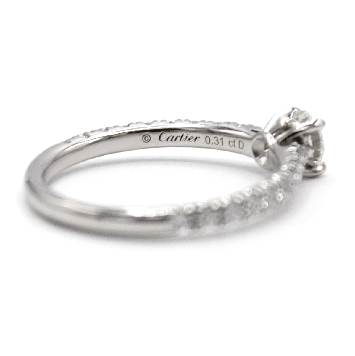 Cartier Solitaire ring 0,31ct Sz 48