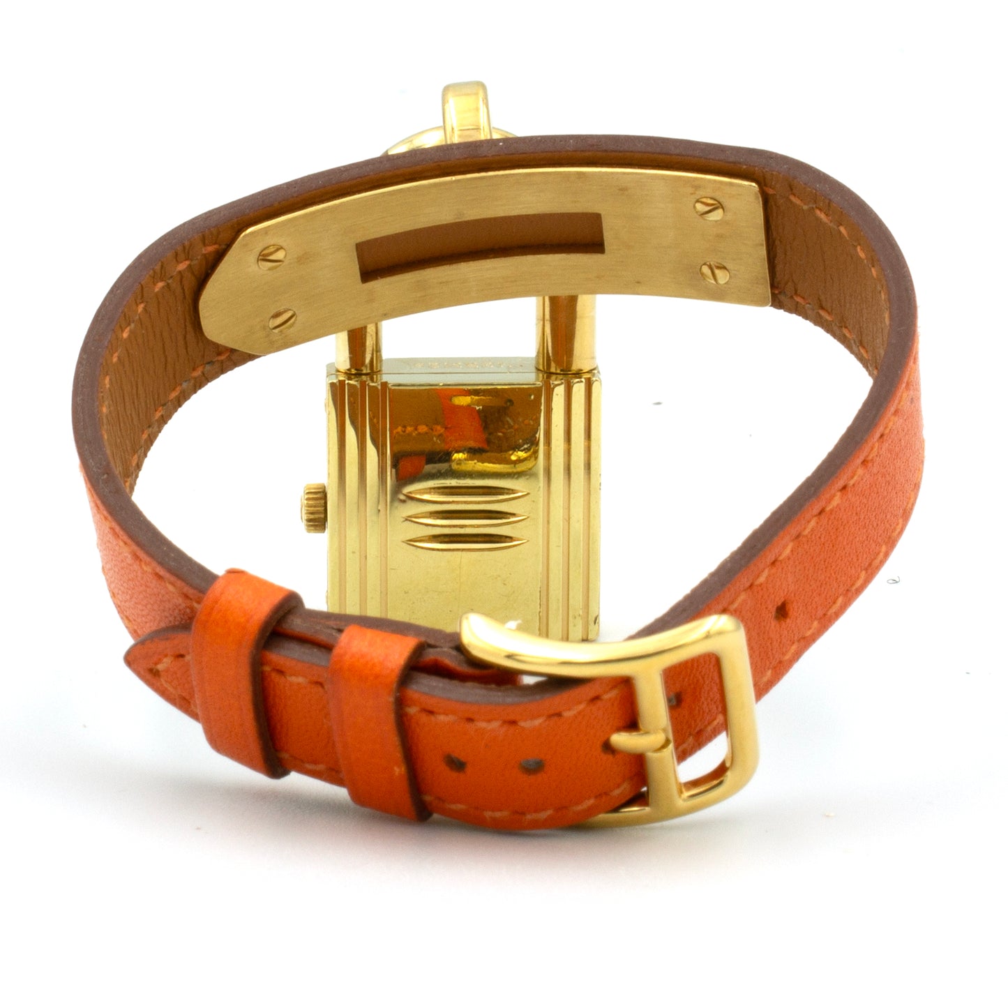 Hermès Kelly orange watch