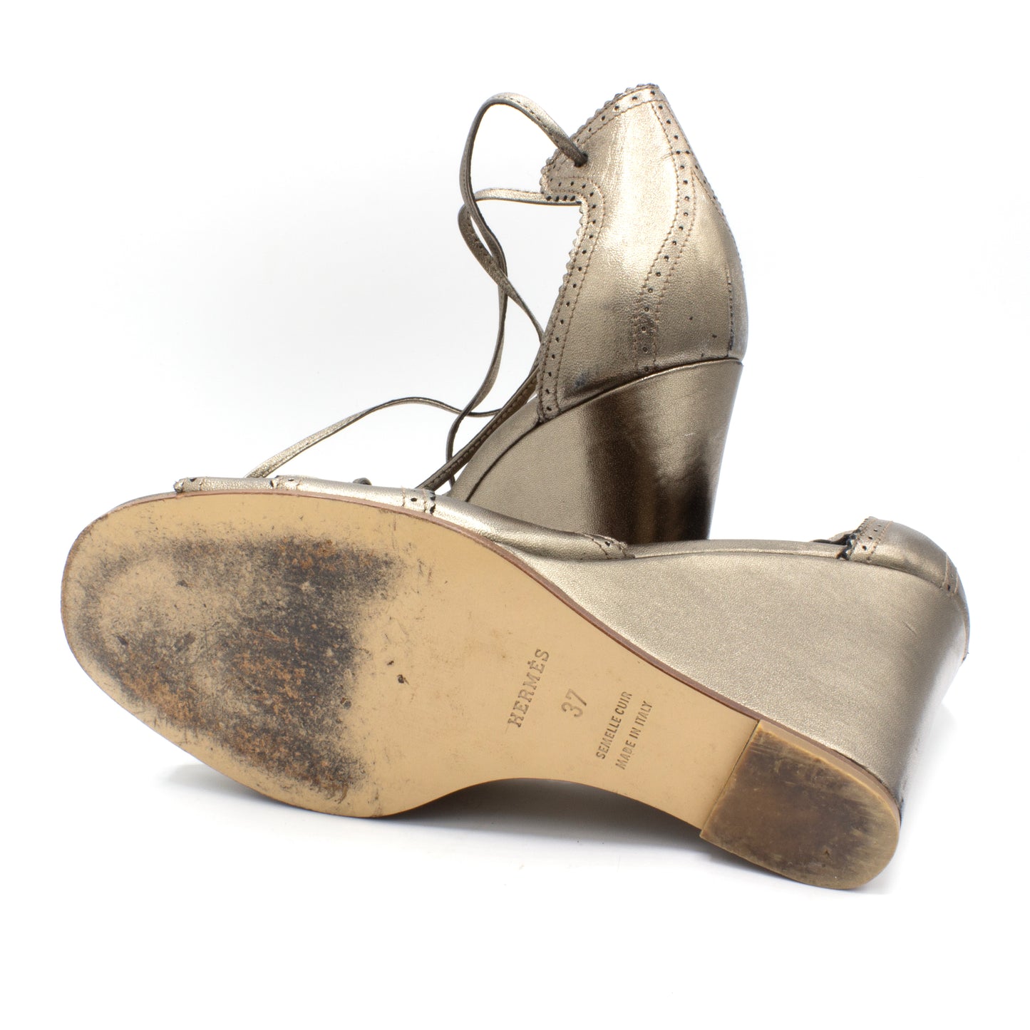 Hermès sandals metal SZ 37,5