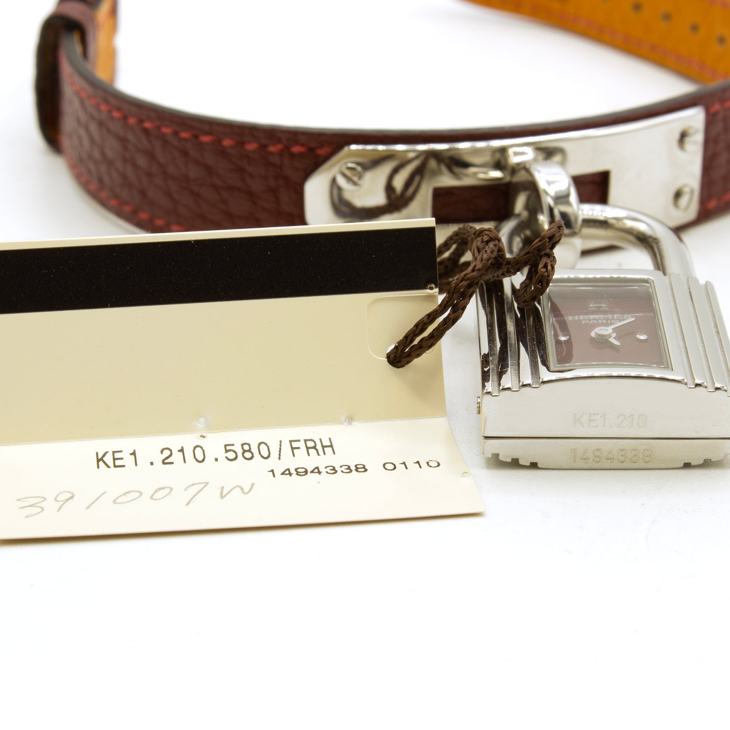 Hermès Kelly KE1.210 burgundy watch