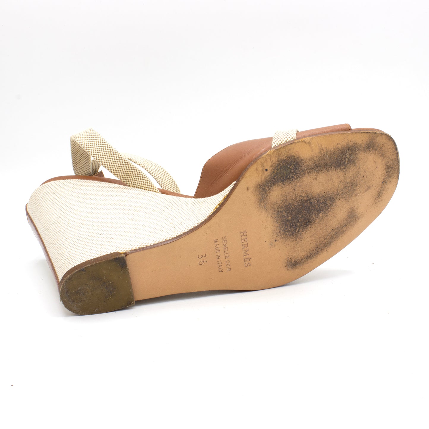 Hermès sandals barenia shoes SZ 36