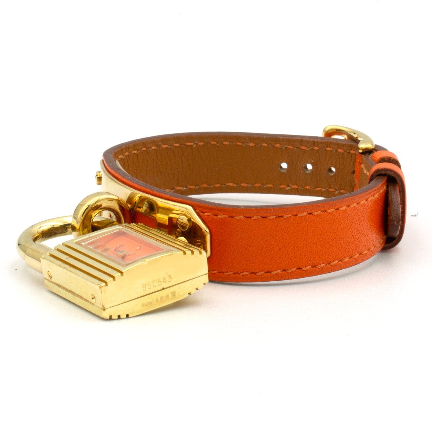 Hermès Kelly orange watch