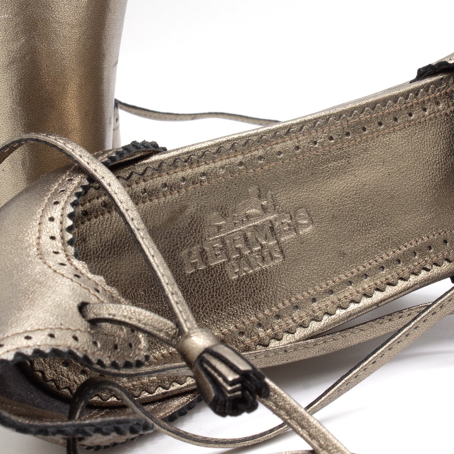 Hermès sandals metal SZ 37,5