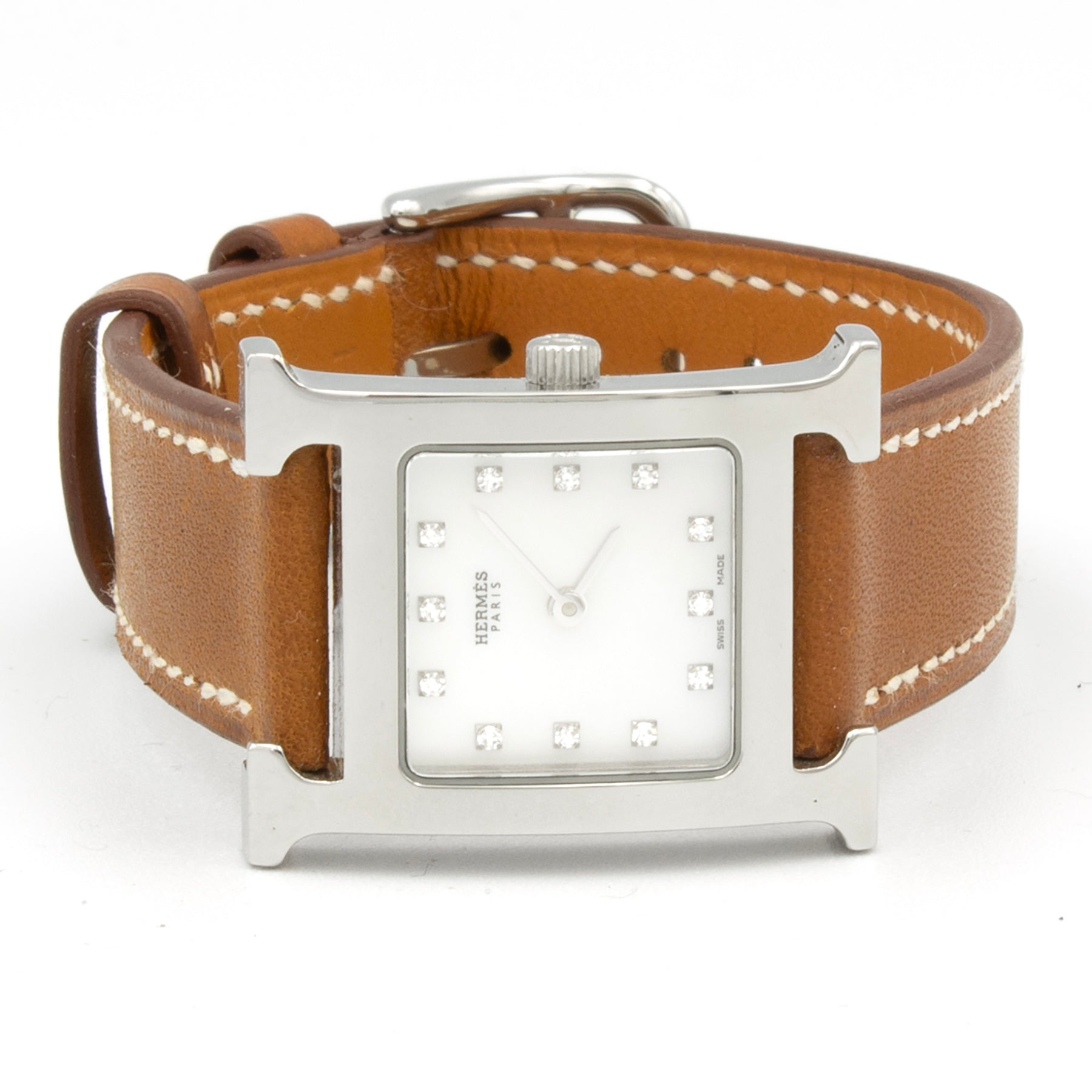 Hermès Heure H HH1.210 diamonds watch – Luxe & Em