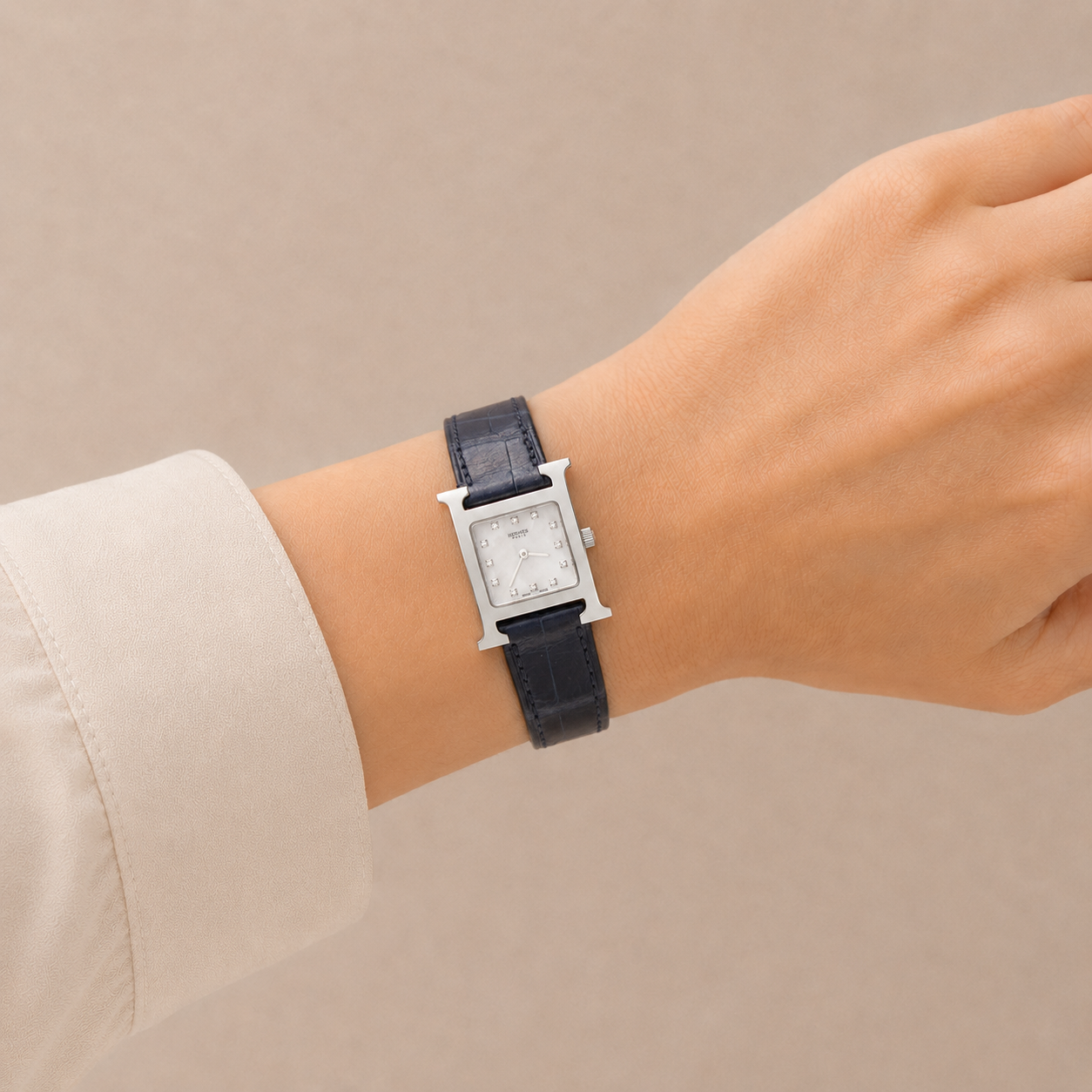 Hermès Heure H HH1.210 diamonds watch