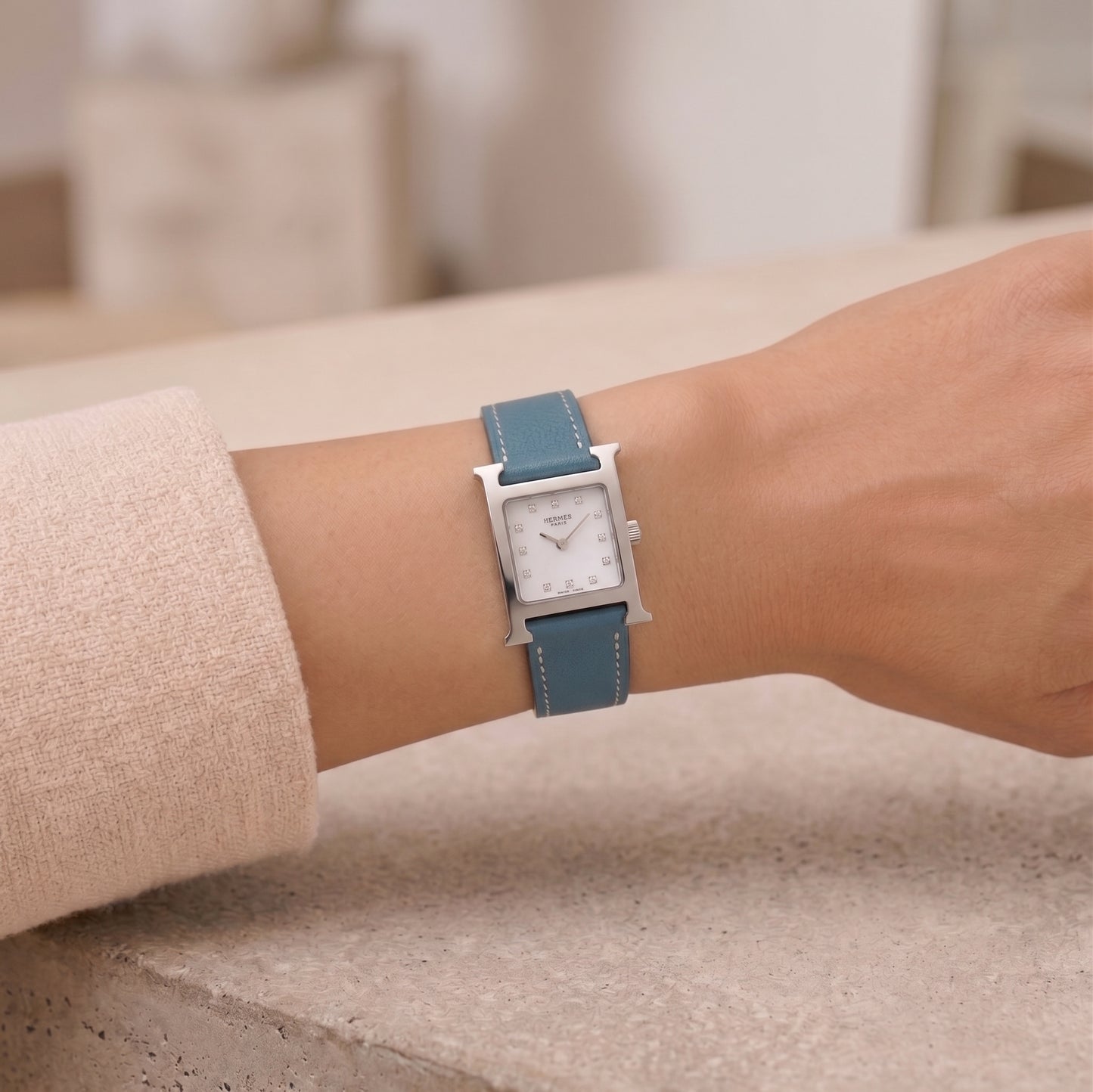 Hermès Heure H HH1.210 diamonds watch