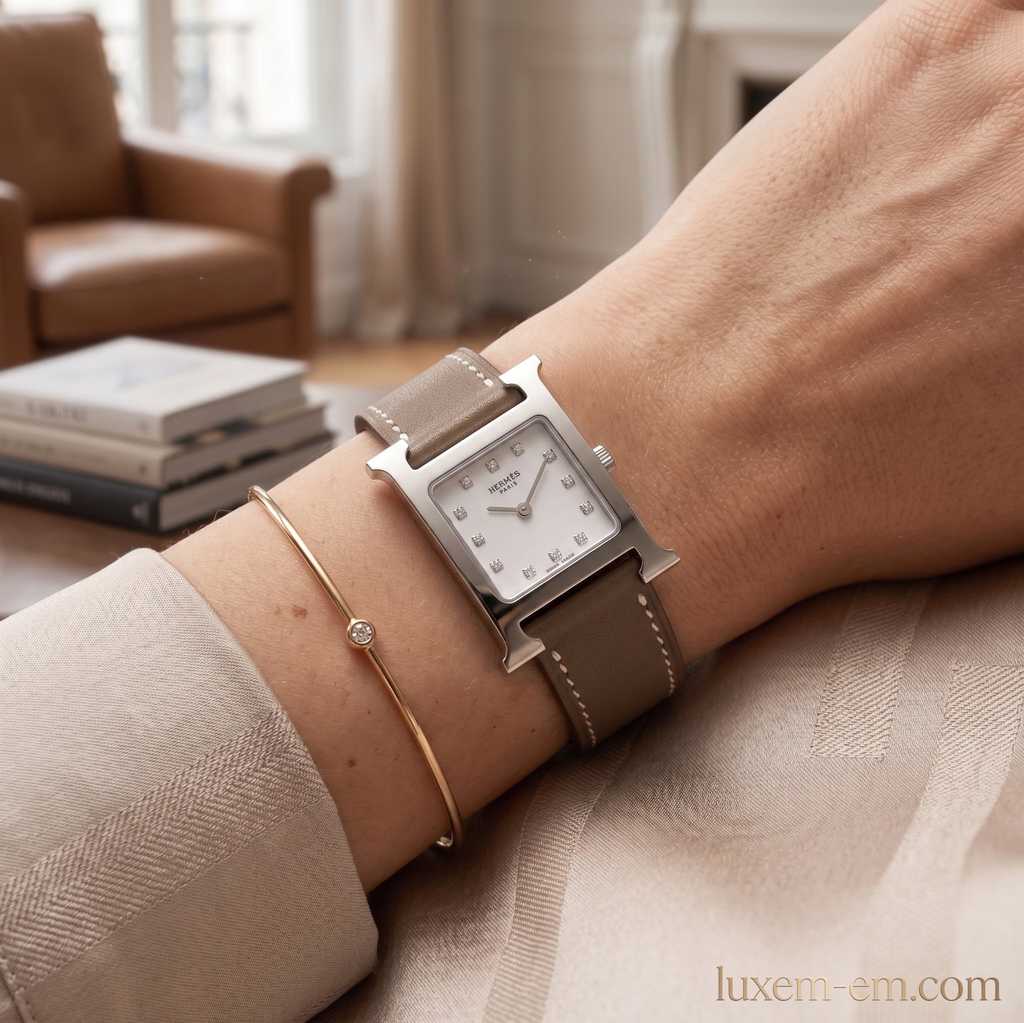 Hermès Heure H HH1.210 diamonds watch
