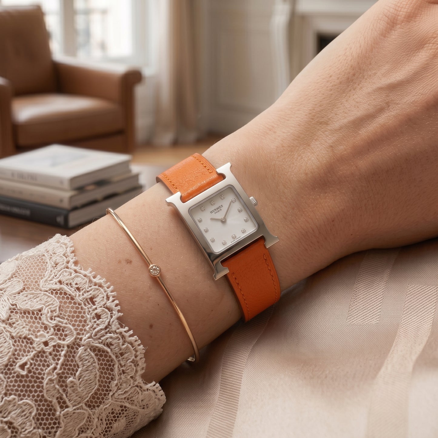 Hermès Heure H HH1.210 diamonds watch